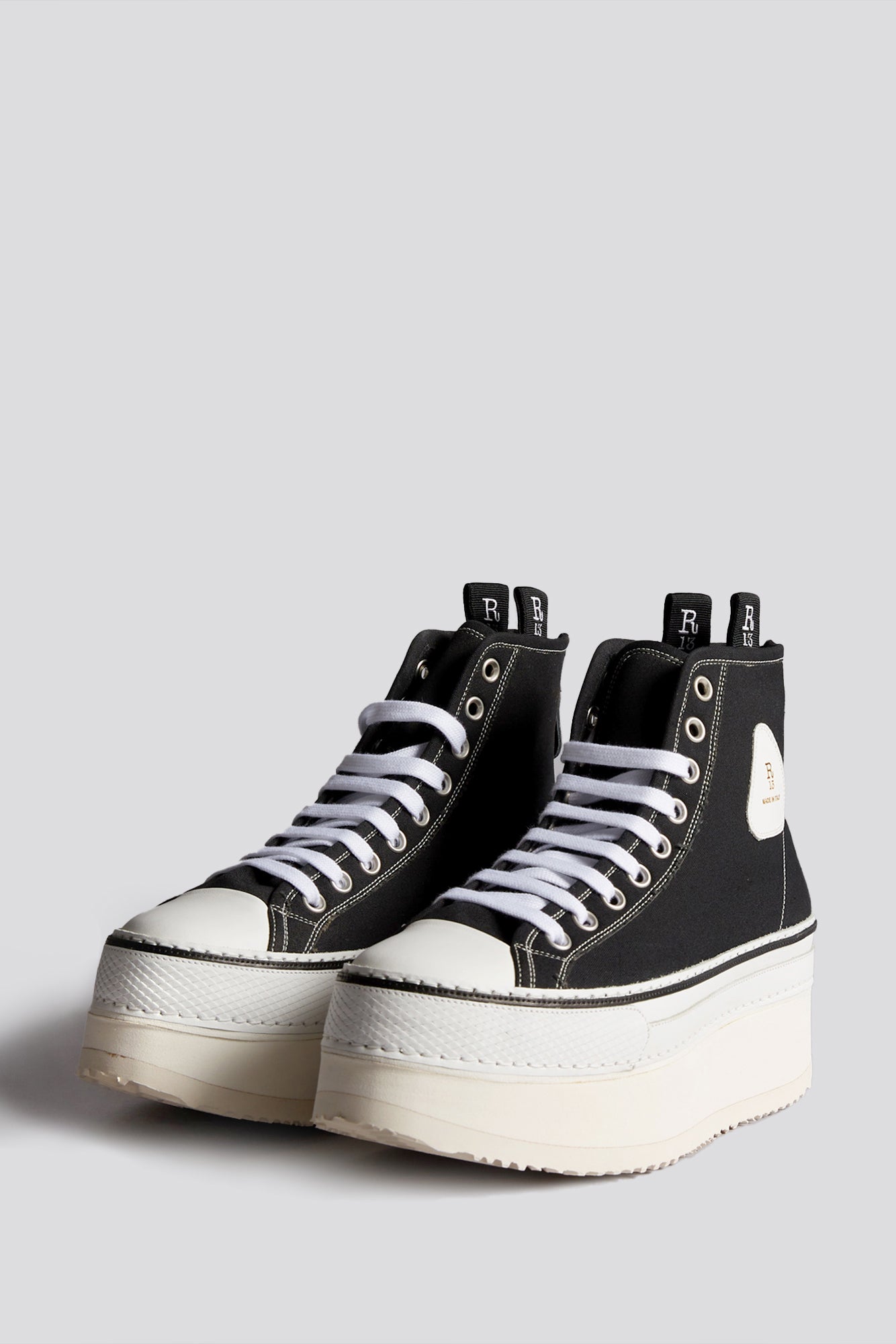 COURTNEY PLATFORM HIGH TOP SNEAKER - BLACK - R13