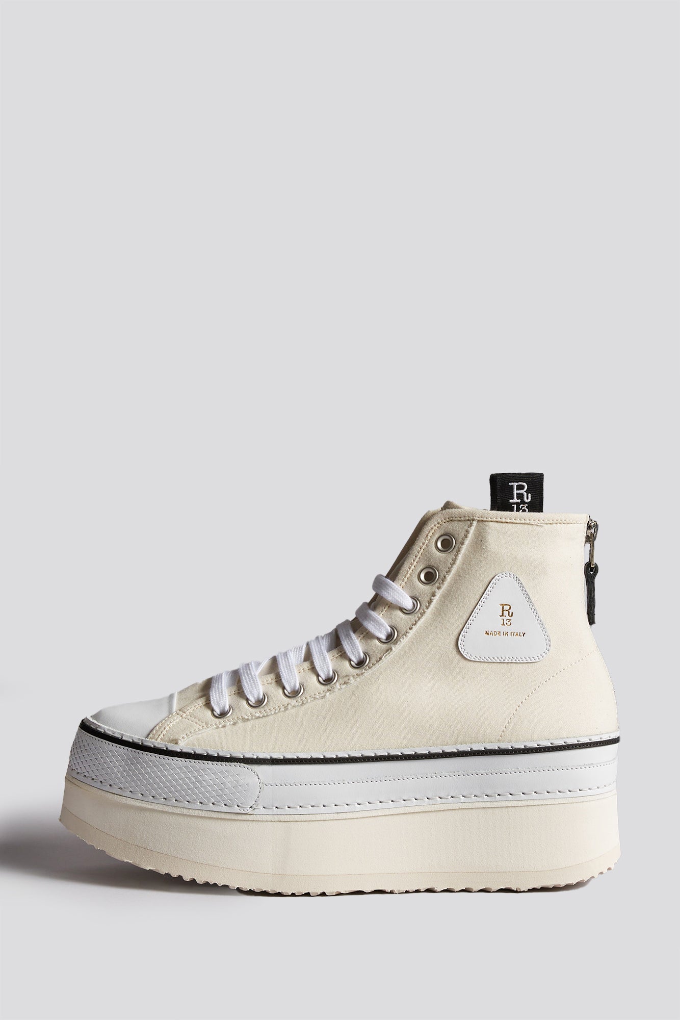 COURTNEY PLATFORM HIGH TOP SNEAKER - ECRU - R13