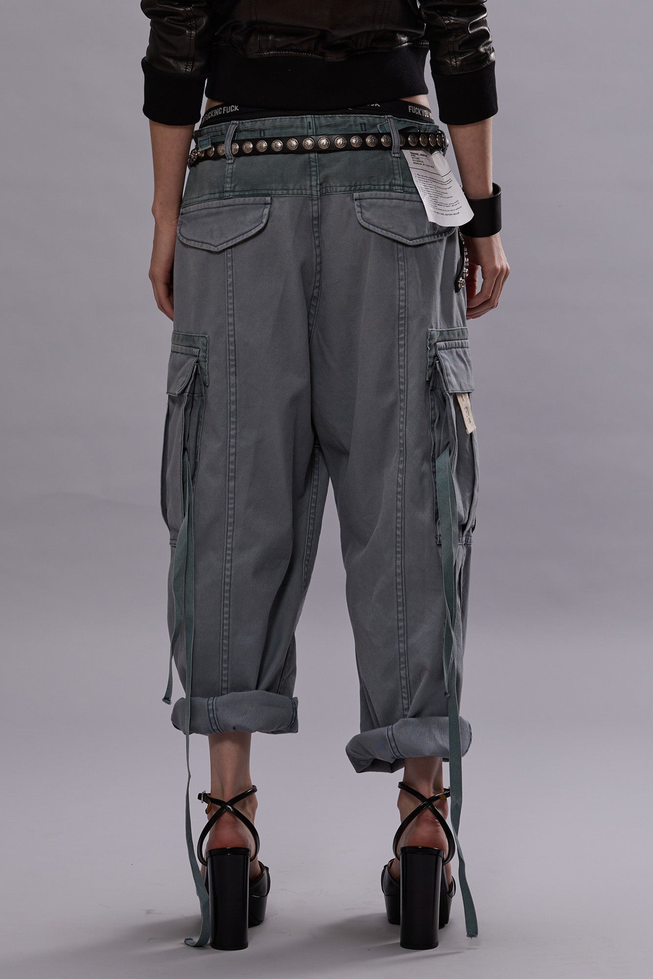 CROPPED CARGO - FADED STEEL BLUE CANVAS - R13