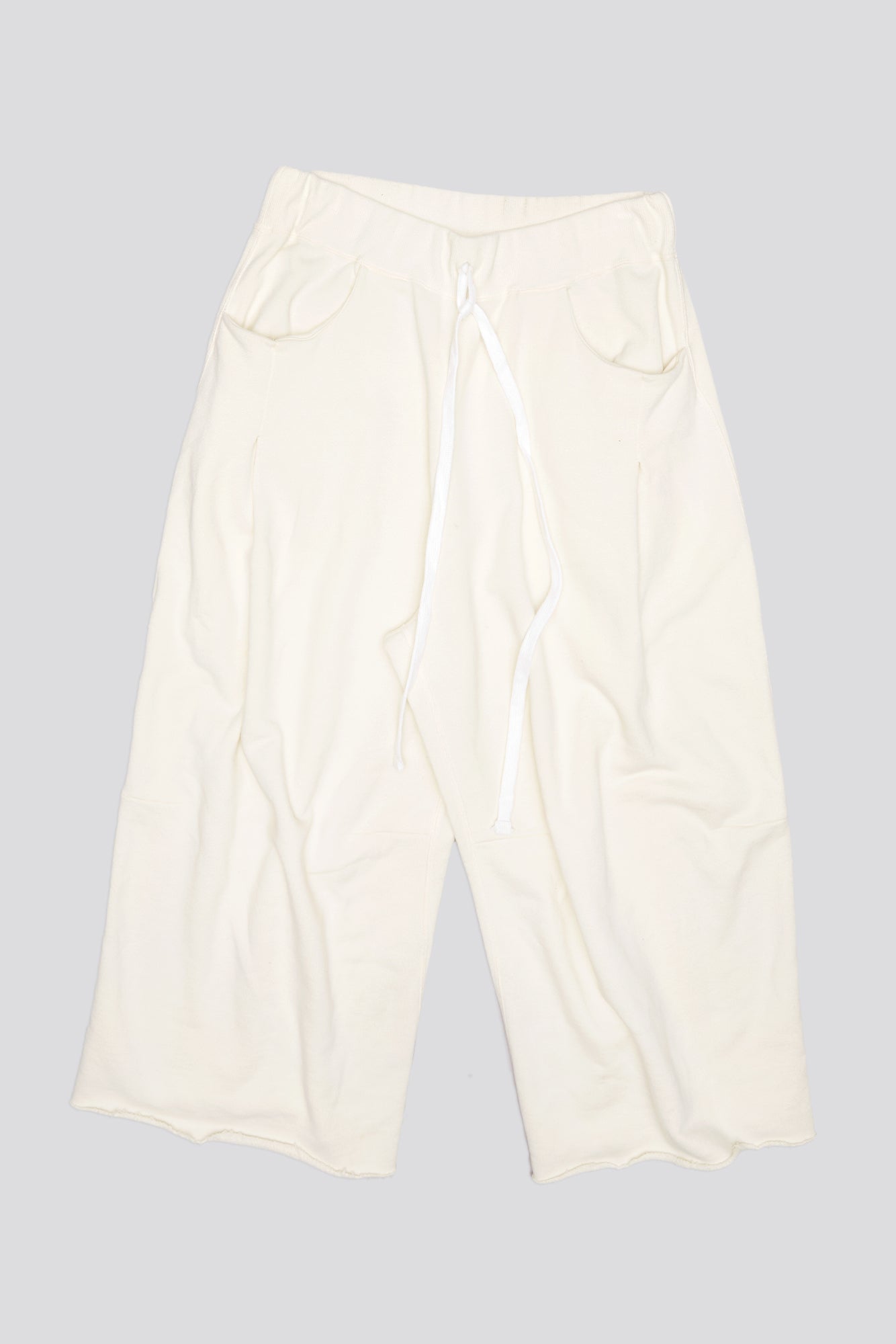 CROPPED PLEATED SWEATPANT - NATURAL - R13