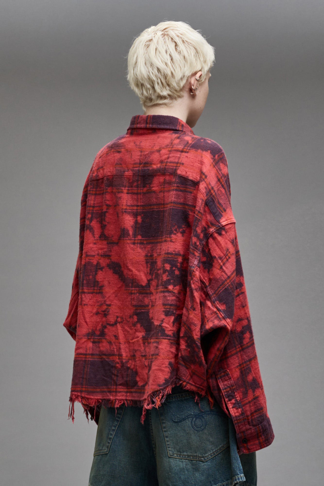 CROPPED WORKSHIRT - DUSK RED PLAID - R13