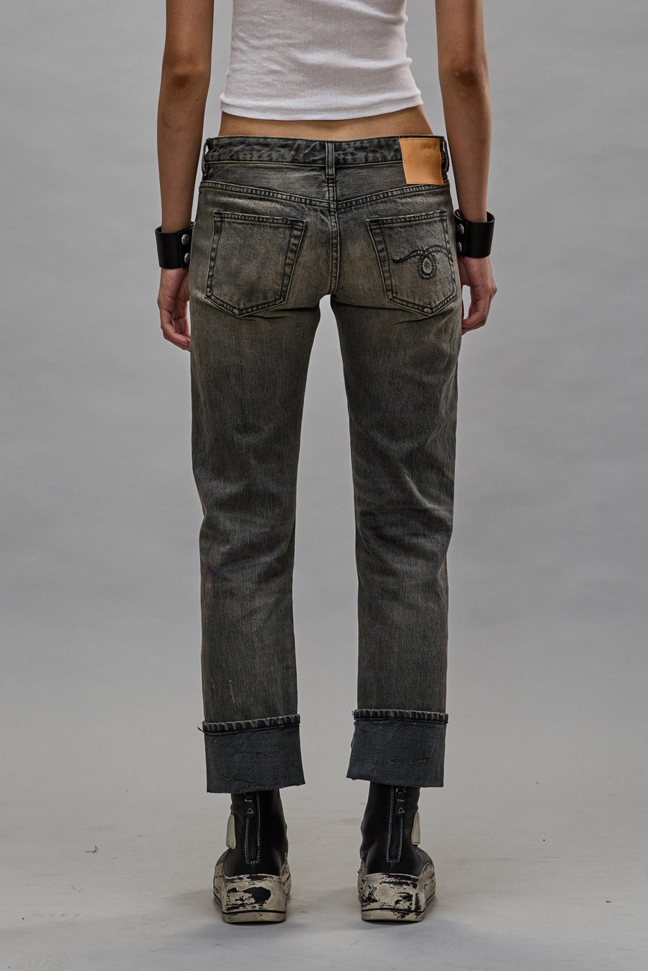 CUFFED BOY STRAIGHT - HAYNE SELVEDGE BLACK - R13