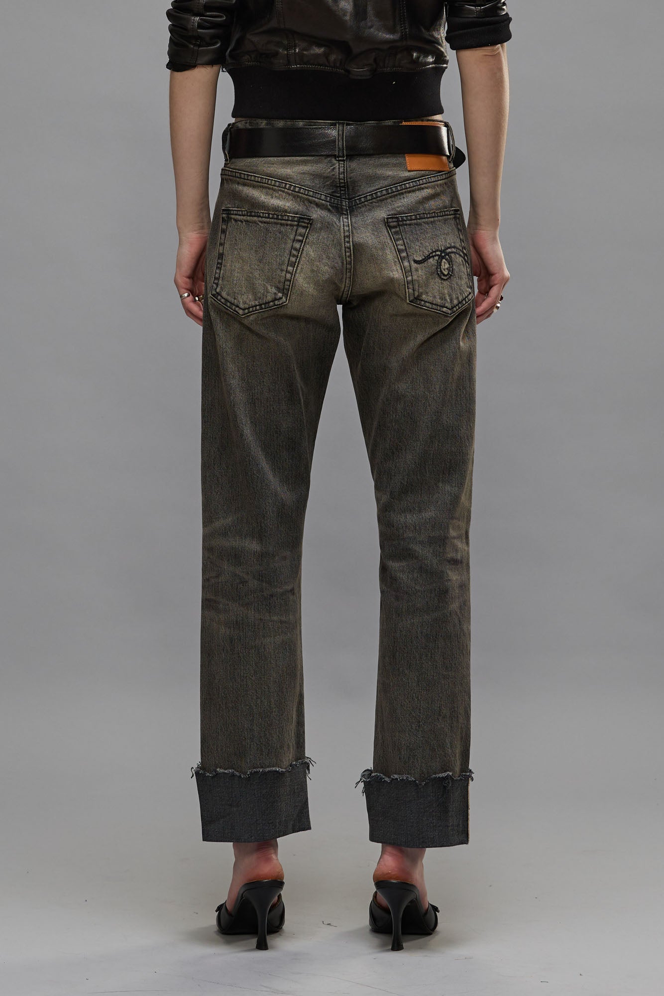 CUFFED ROMEO JEAN - HAYNE SELVEDGE BLACK - R13