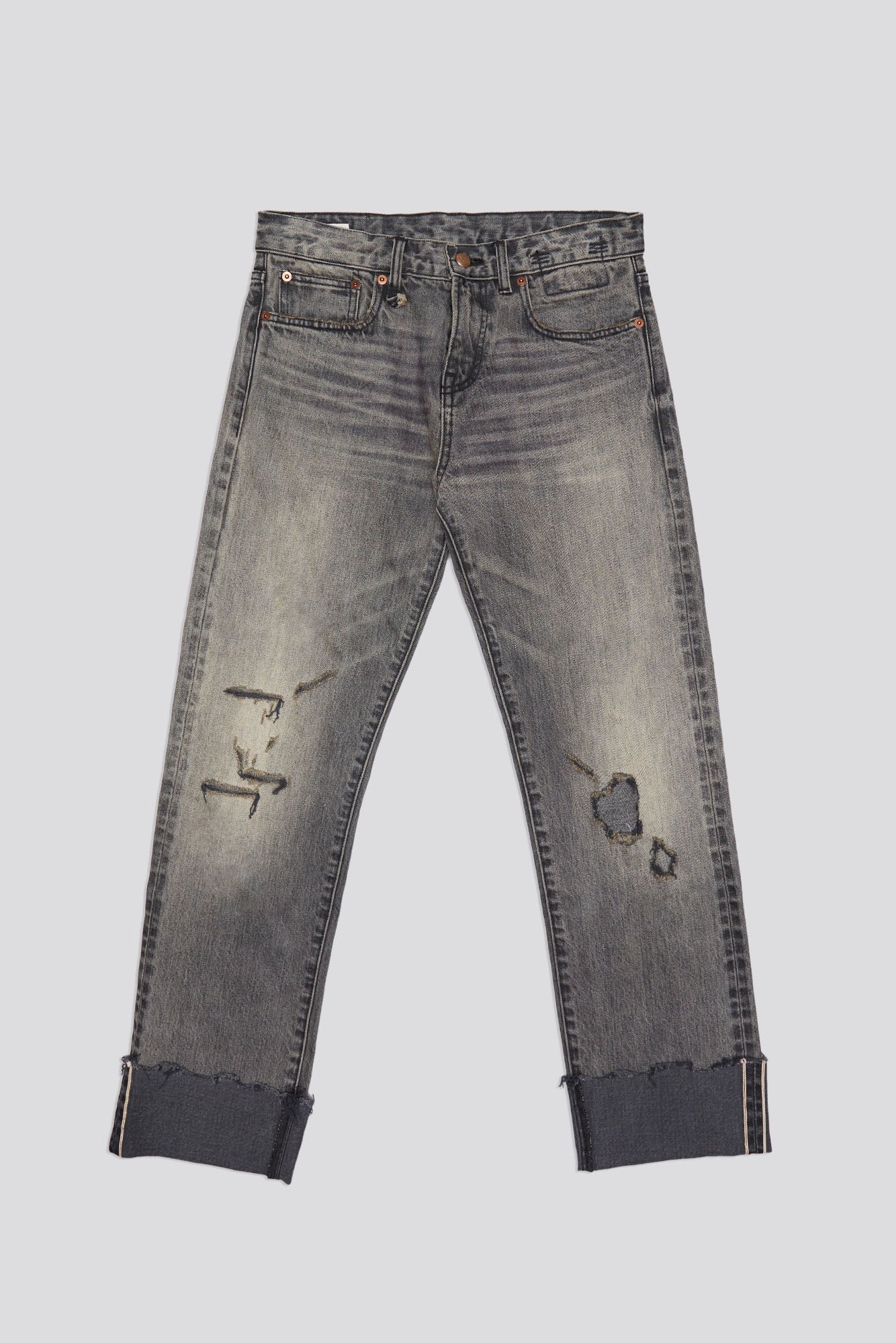 CUFFED ROMEO JEAN - HAYNE SELVEDGE BLACK - R13