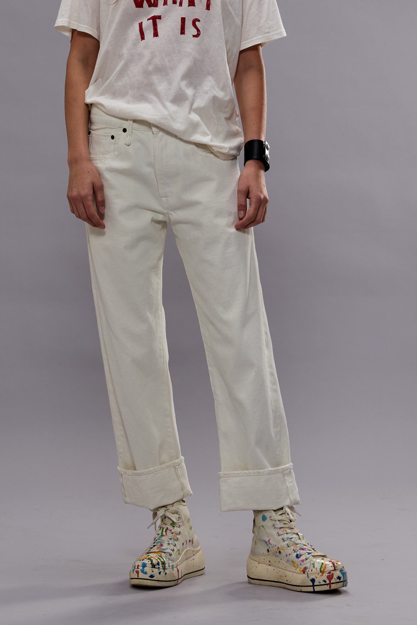 CUFFED X-BOYFRIEND JEAN - BENNETT WHITE SELVEDGE - R13