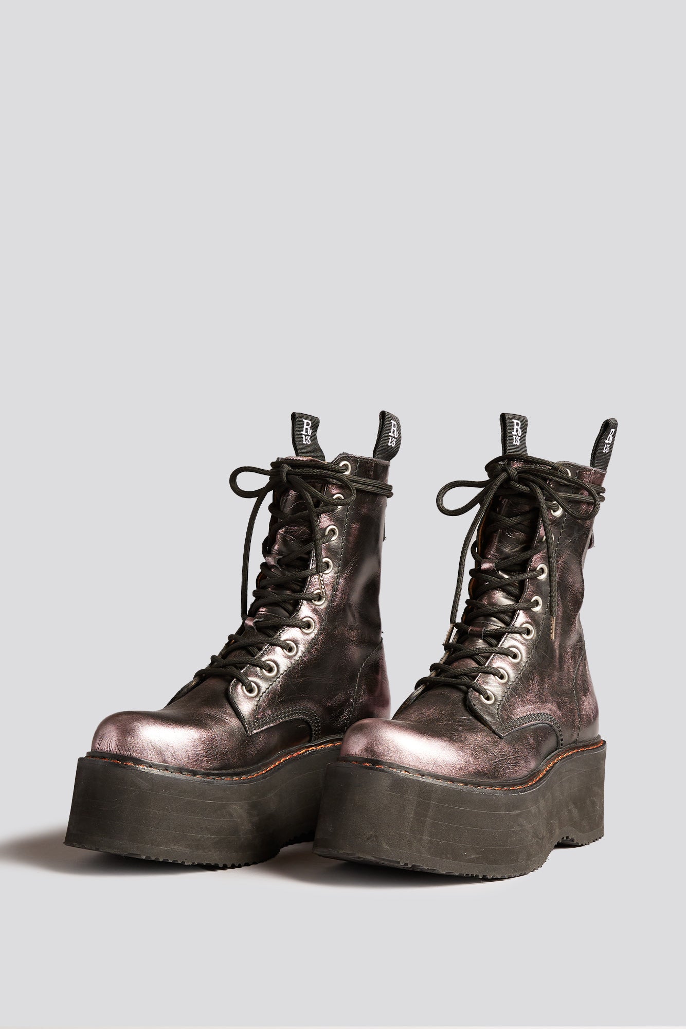 DOUBLE STACK BOOT - PINK SHINE - R13