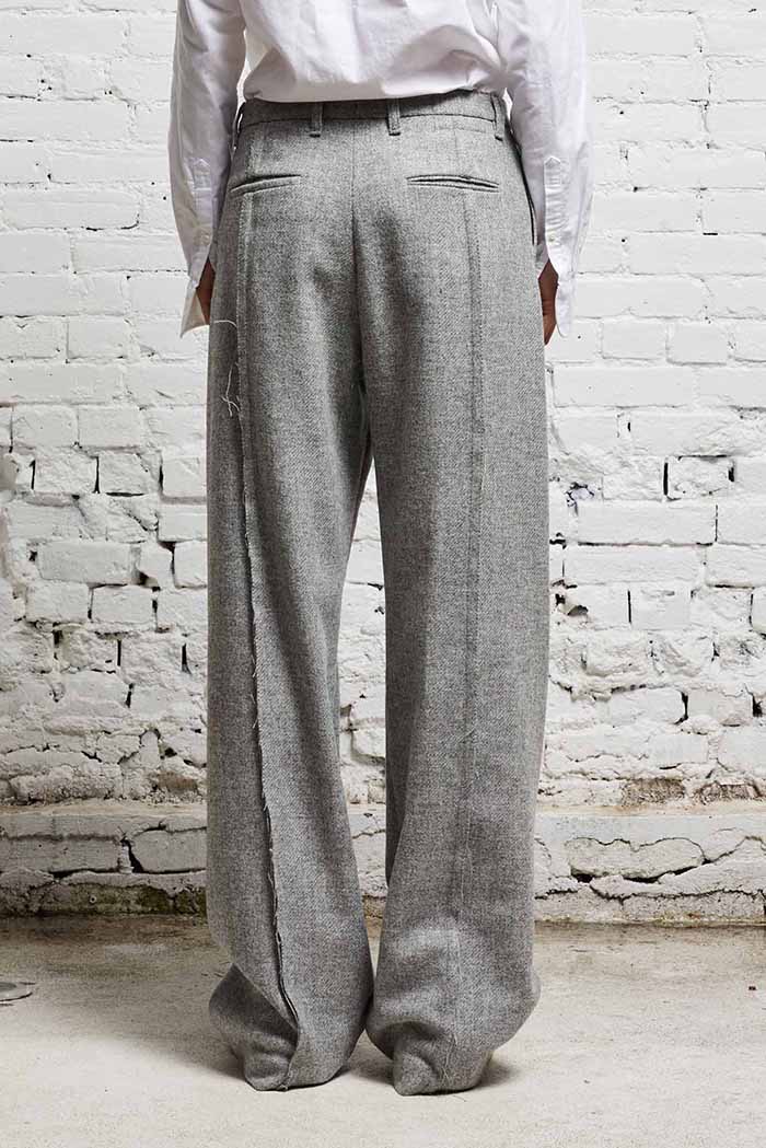 EXPOSED SEAM TROUSER - LIGHT HEATHER GREY - R13