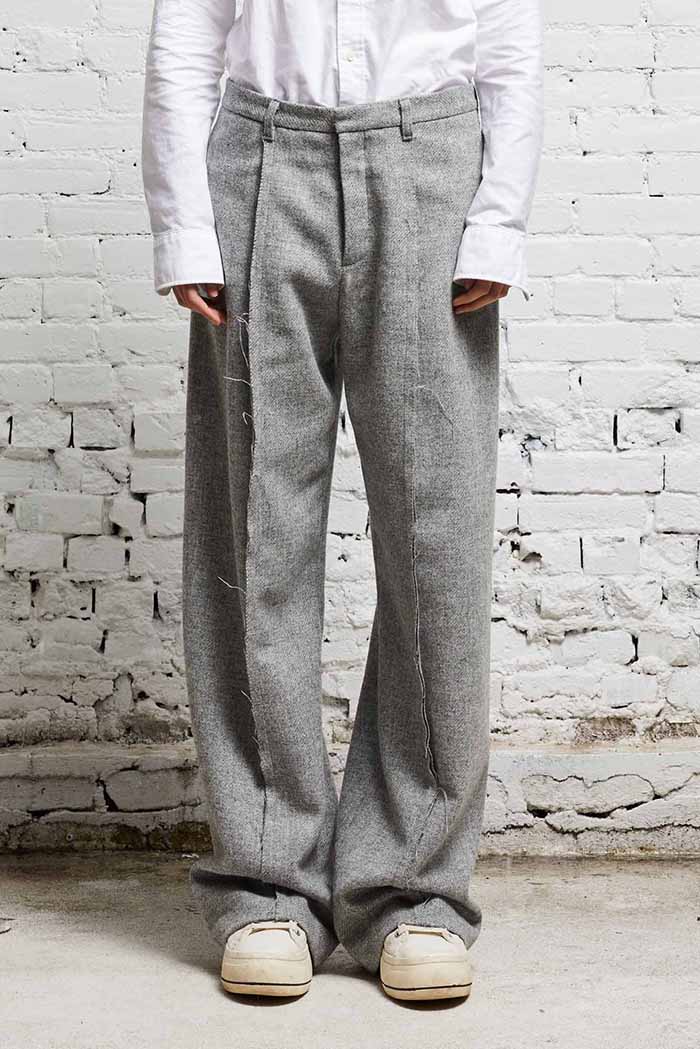 EXPOSED SEAM TROUSER - LIGHT HEATHER GREY - R13