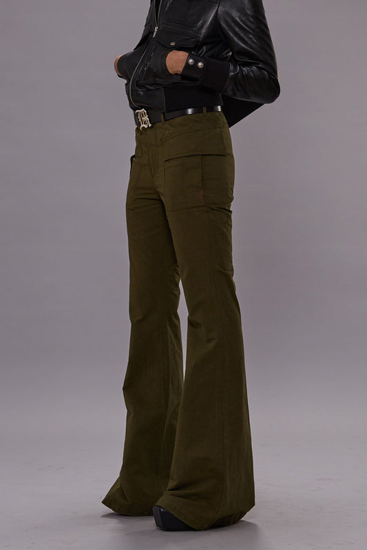 FLARE LEG PANT - OLIVE - R13