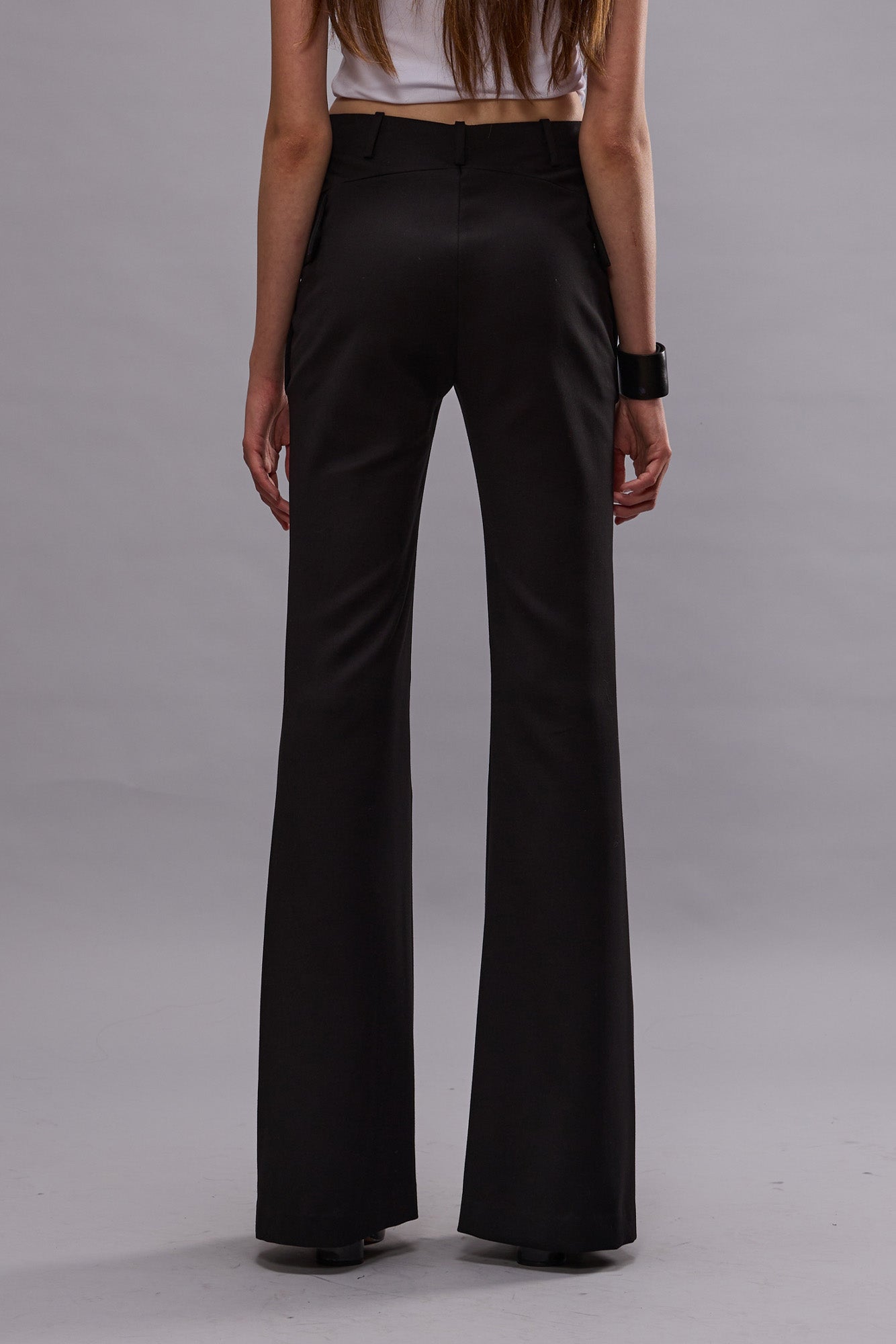 FLARE LEG TROUSER - BLACK - R13