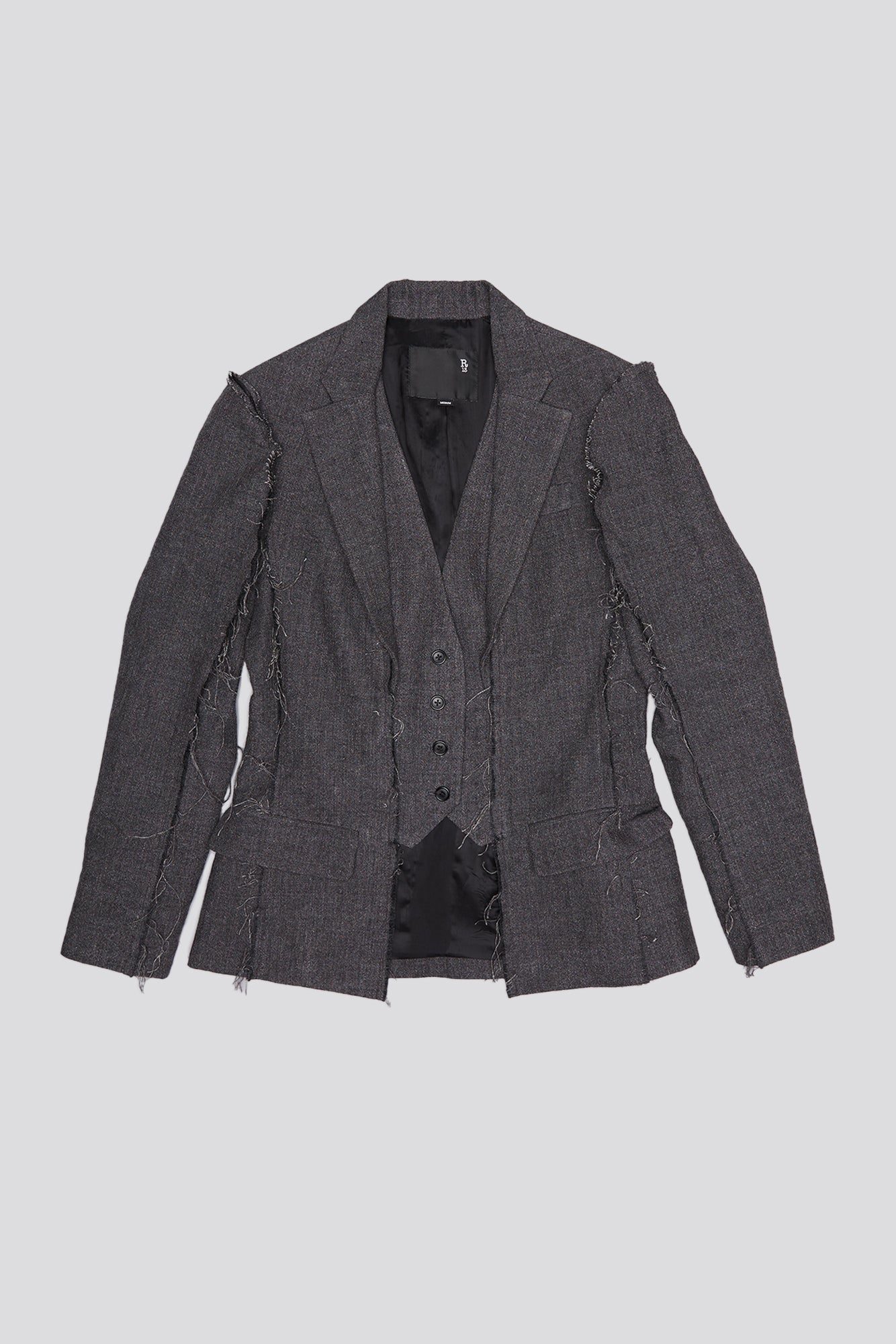 FLAT SLEEVE BLAZER - DARK GREY - R13