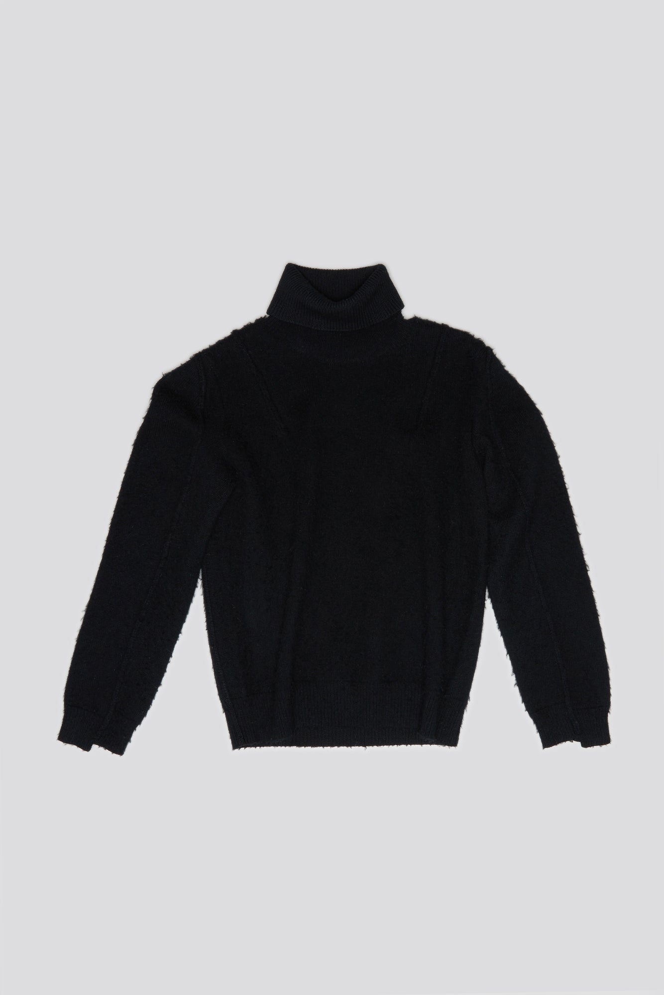 FLAT SLEEVE TURTLENECK SWEATER - BLACK - R13