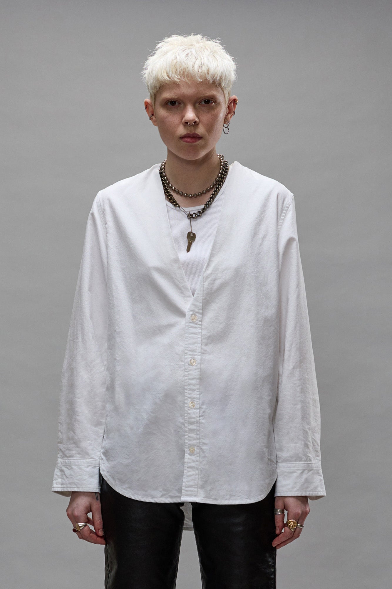 FOLDBACK SHIRT - OXFORD WHITE - R13