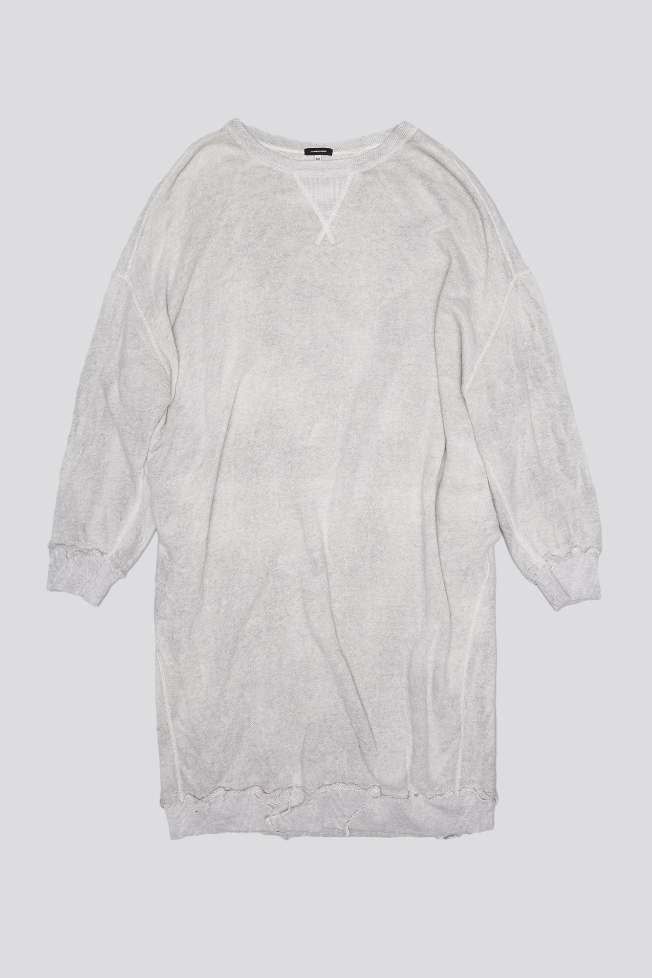 GRUNGE SWEATSHIRT DRESS - HEATHER GREY - R13