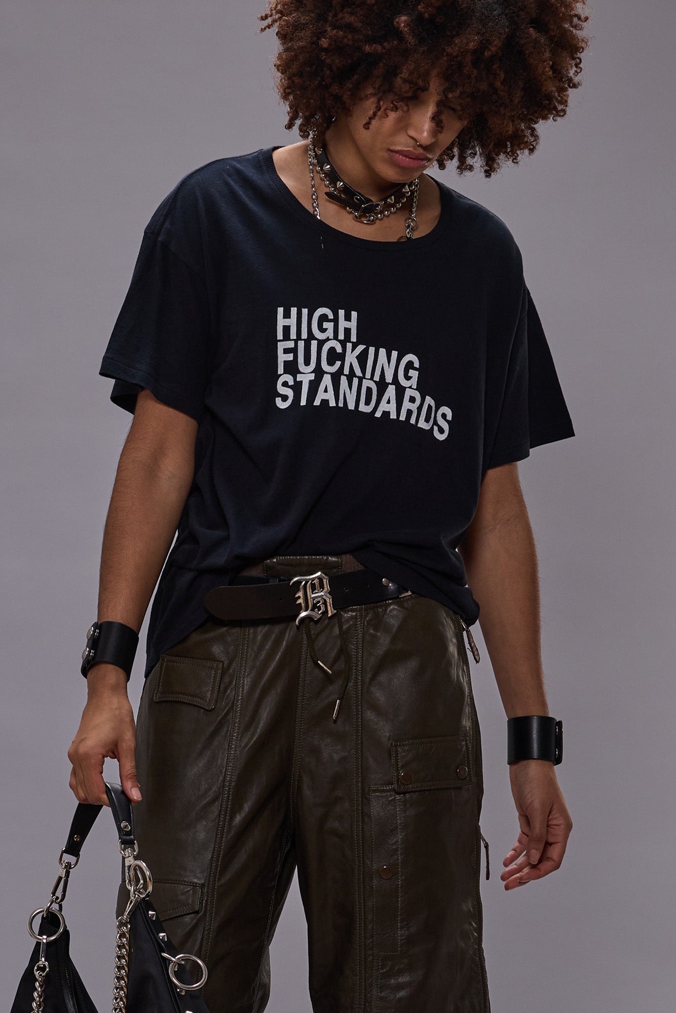 HIGH F STANDARDS BOY T - BLACK - R13