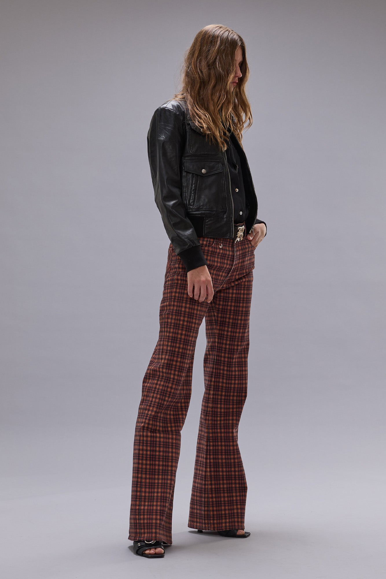 JANE JEAN - PRINTED AUBURN PLAID - R13