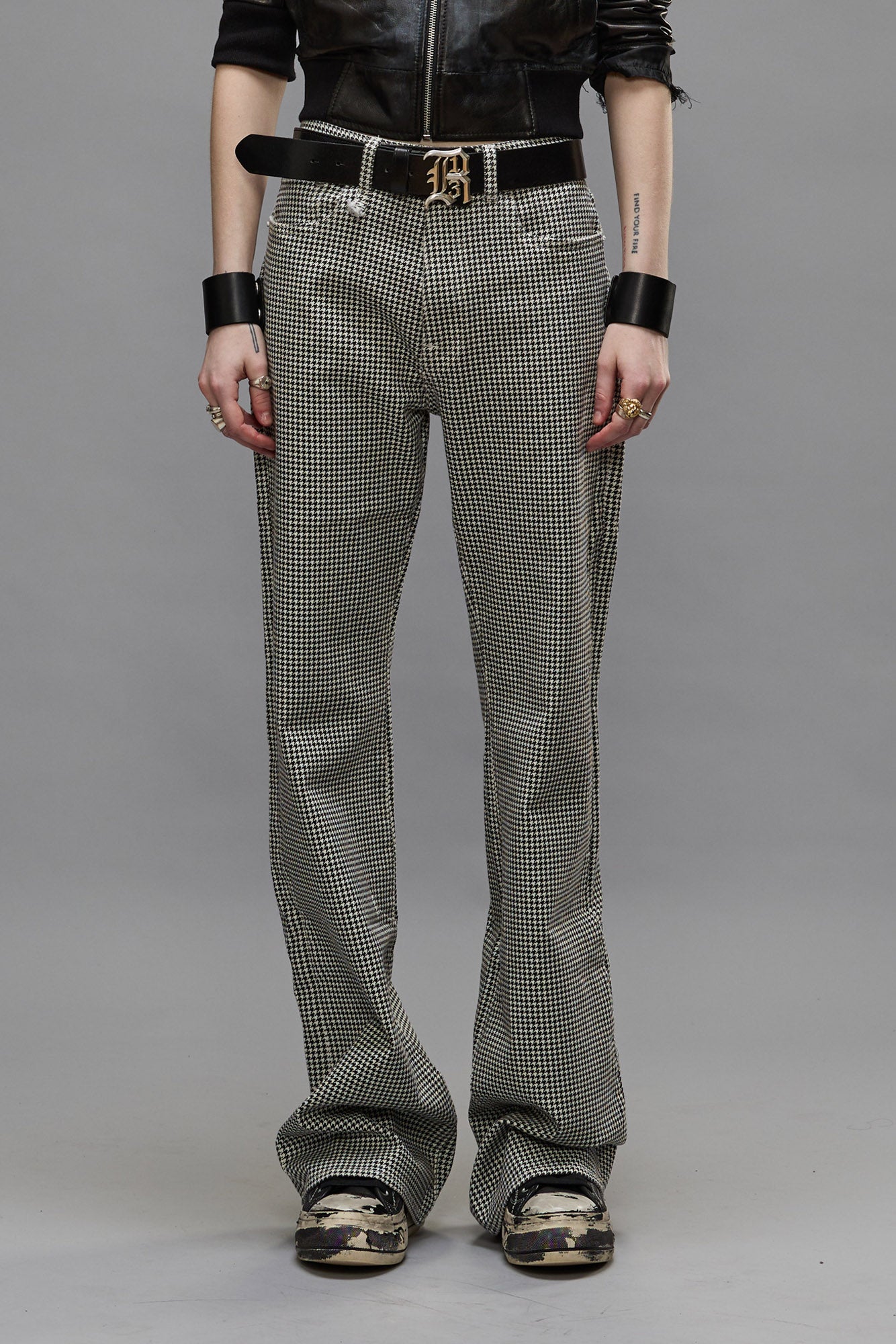 JANE JEAN - PRINTED HOUNDSTOOTH - R13