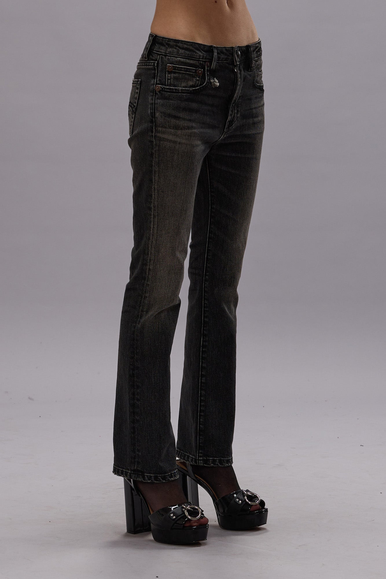 Purchases R13 High-Rise Alison Skinny Jeans in Strummer Black