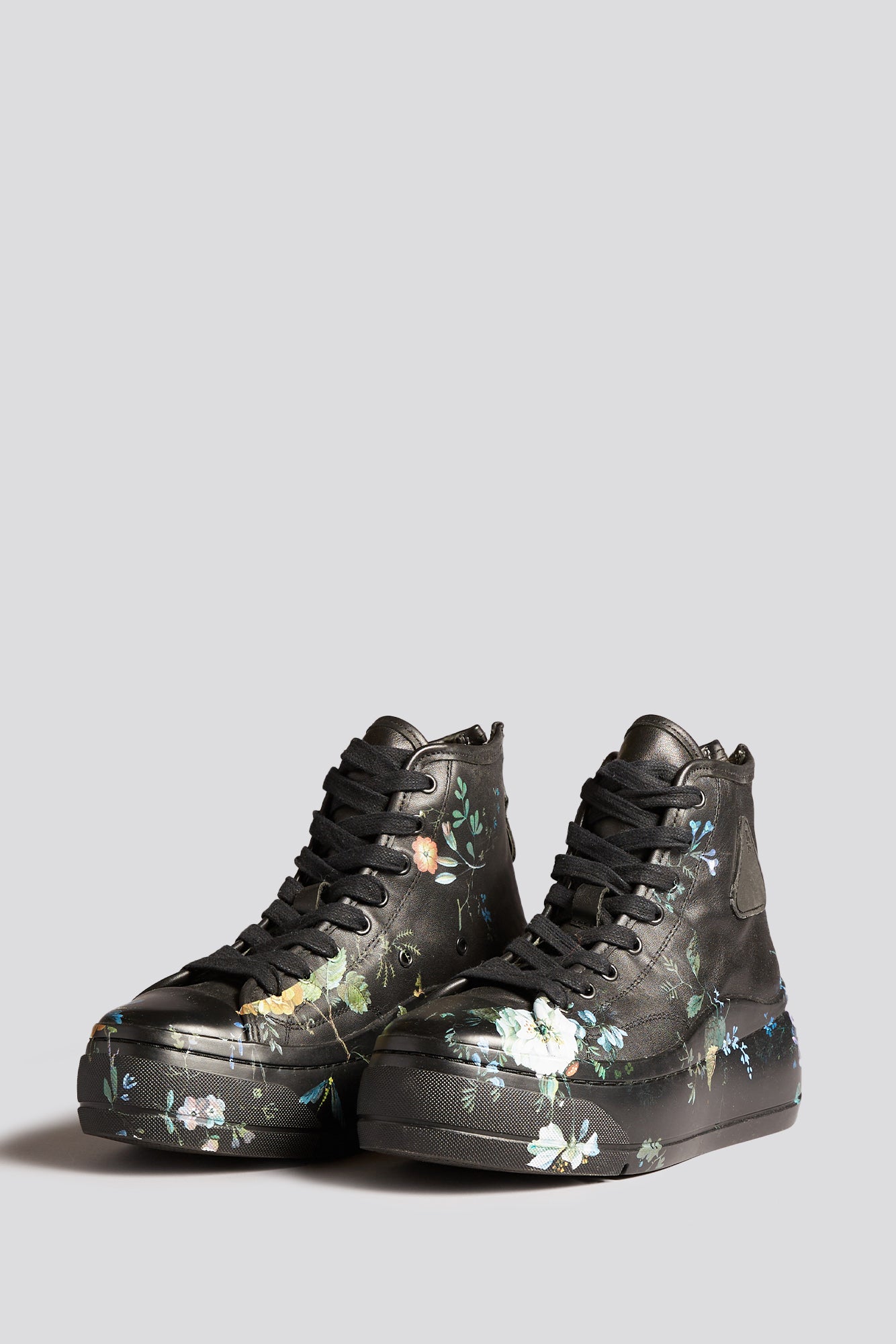 KURT HIGH TOP SNEAKER - BLACKOUT LEATHER FLORAL - R13