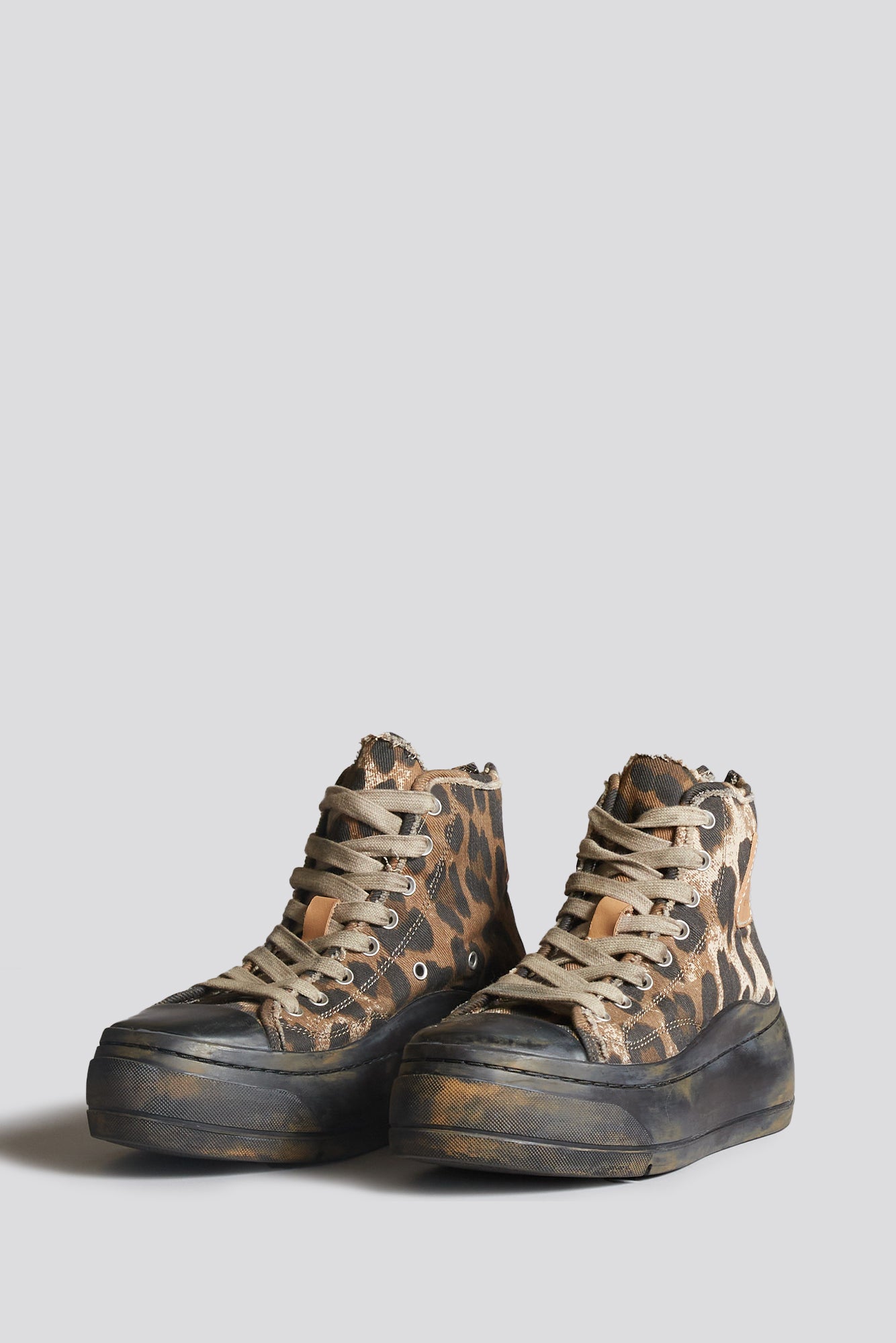 KURT HIGH TOP SNEAKER - BROWN LEOPARD - R13