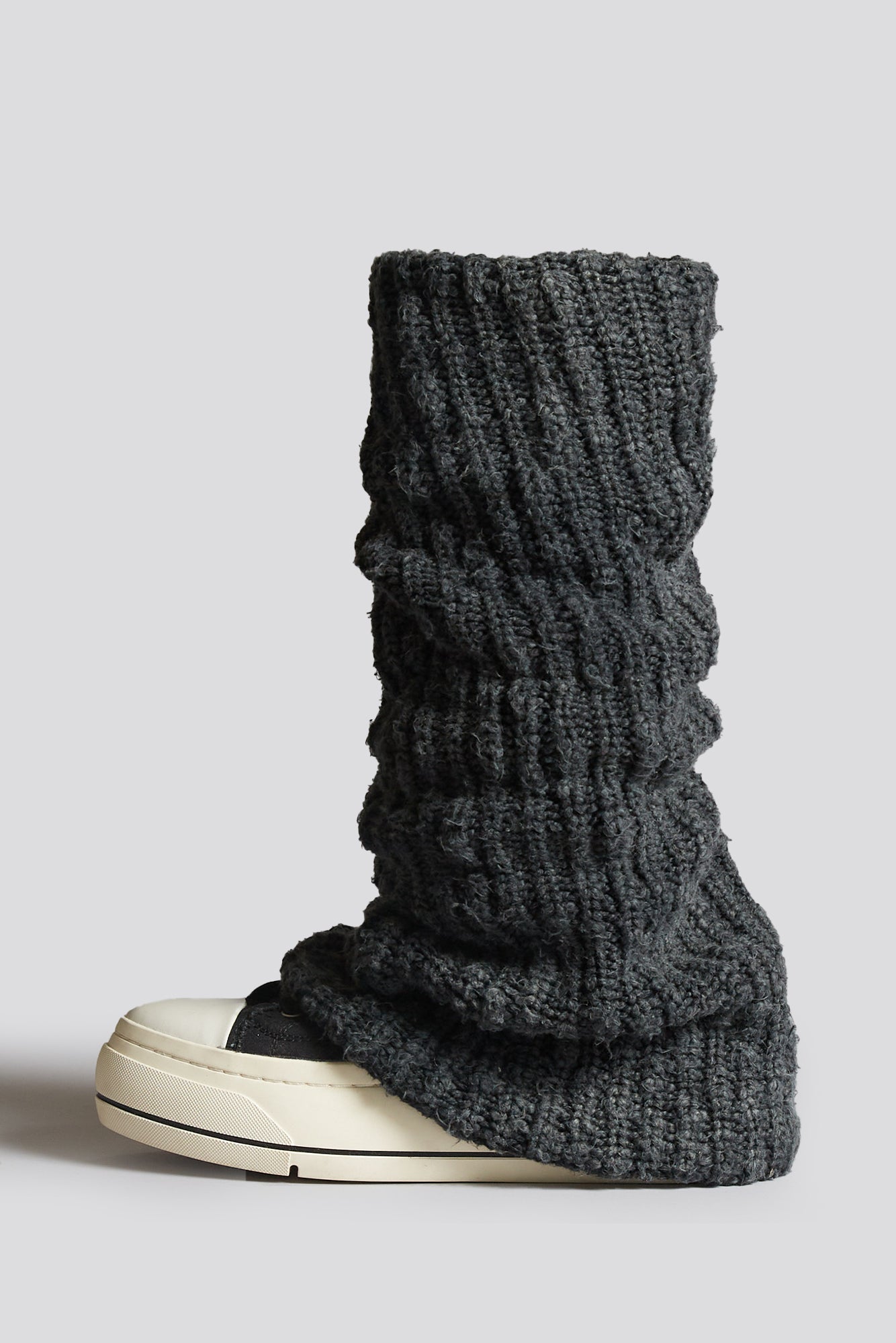 KURT HIGH TOP SNEAKER WITH WARMER - WASHED BLACK HALF CARDIGAN - R13