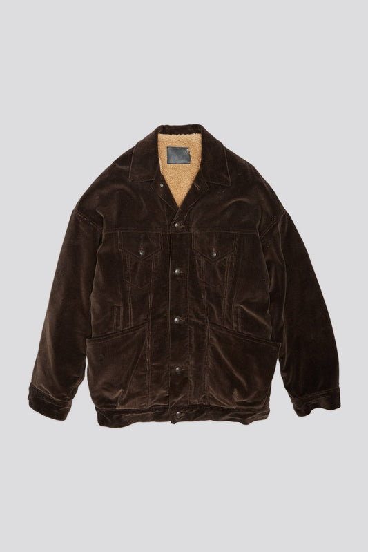 LACEY TRUCKER JACKET - DARK CHOCOLATE CORDUROY - R13