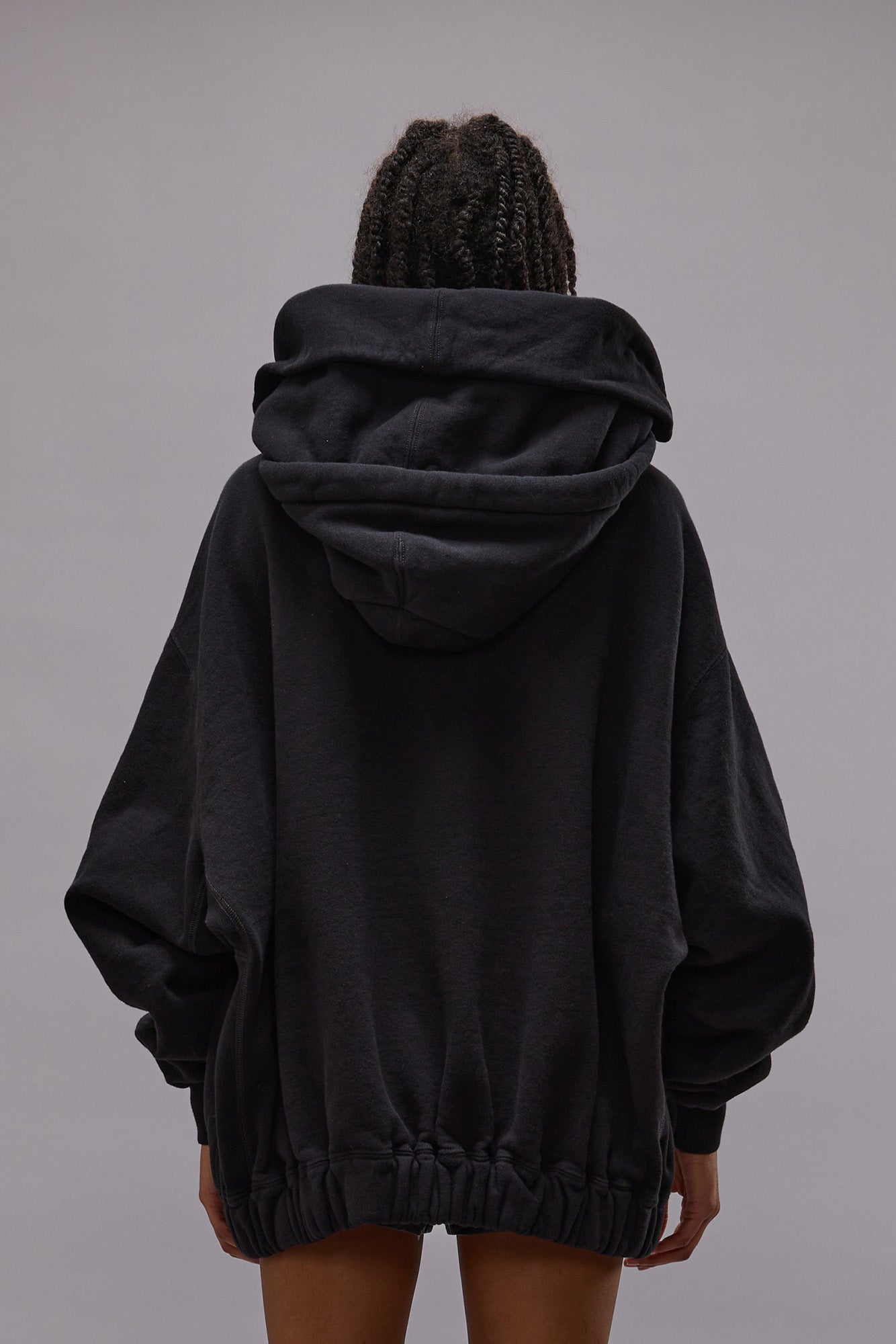 LILLIAN OVERSIZED SWEAT PARKA - BLACK FLEECE - R13