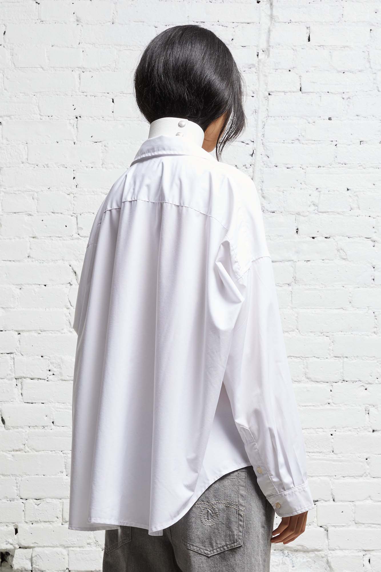 LONG SLEEVE BUTTON-UP - WHITE - R13