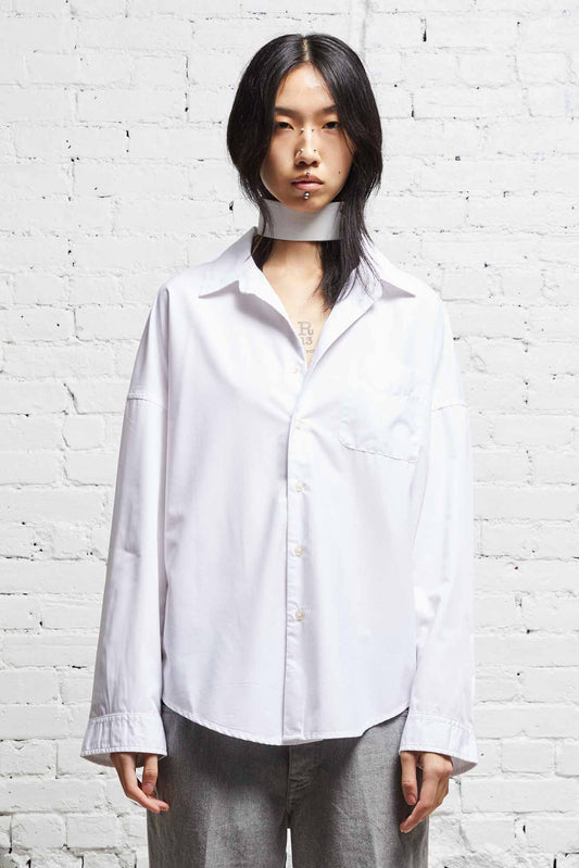 LONG SLEEVE BUTTON-UP - WHITE - R13