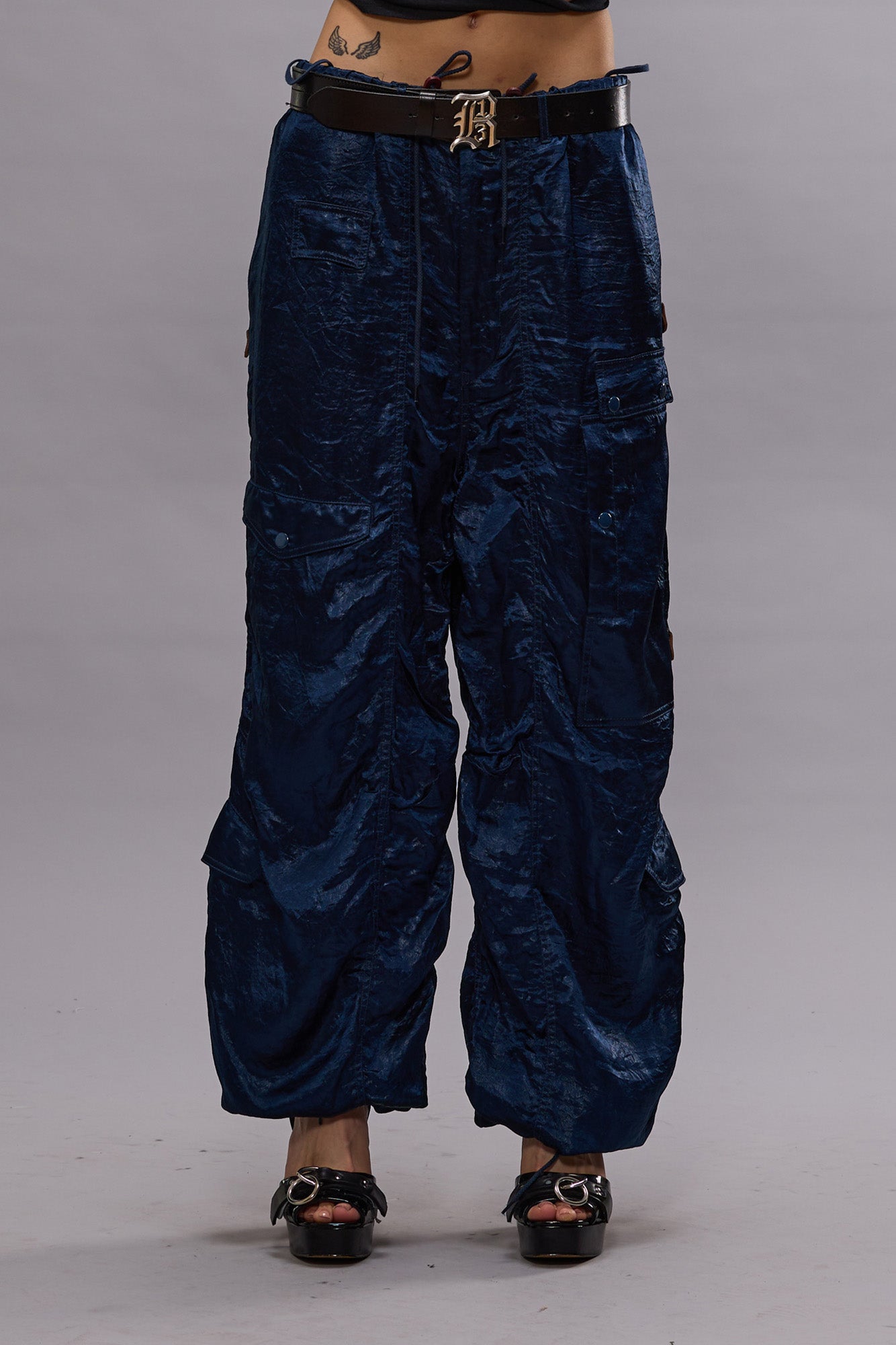 MULTIPOCKET BALLOON PANT - NAVY - R13