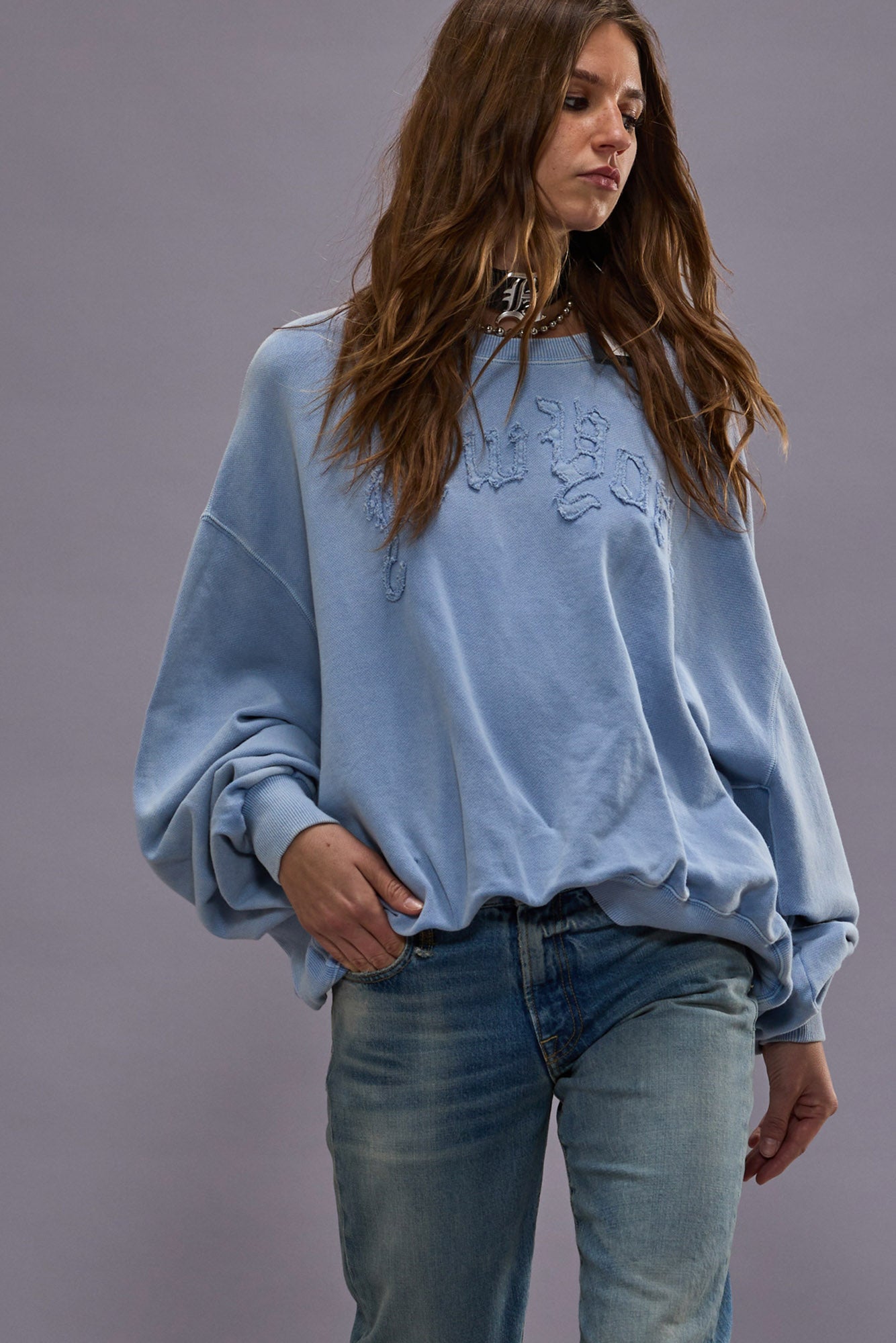 NEW YORK BALLOON CREWNECK - LIGHT BLUE
