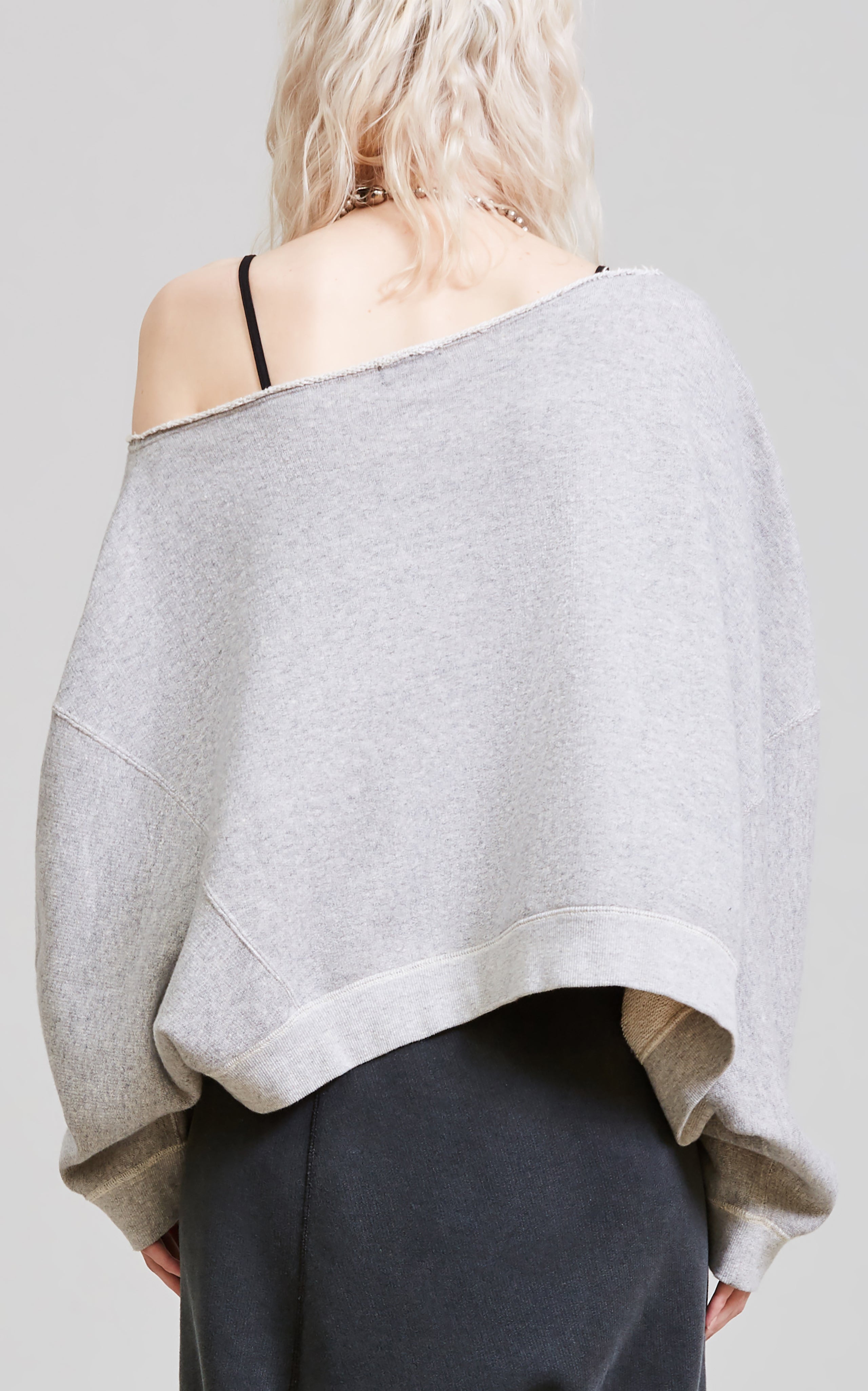 OFF SHOULDER PATTI SWEATSHIRT - HEATHER GREY - R13