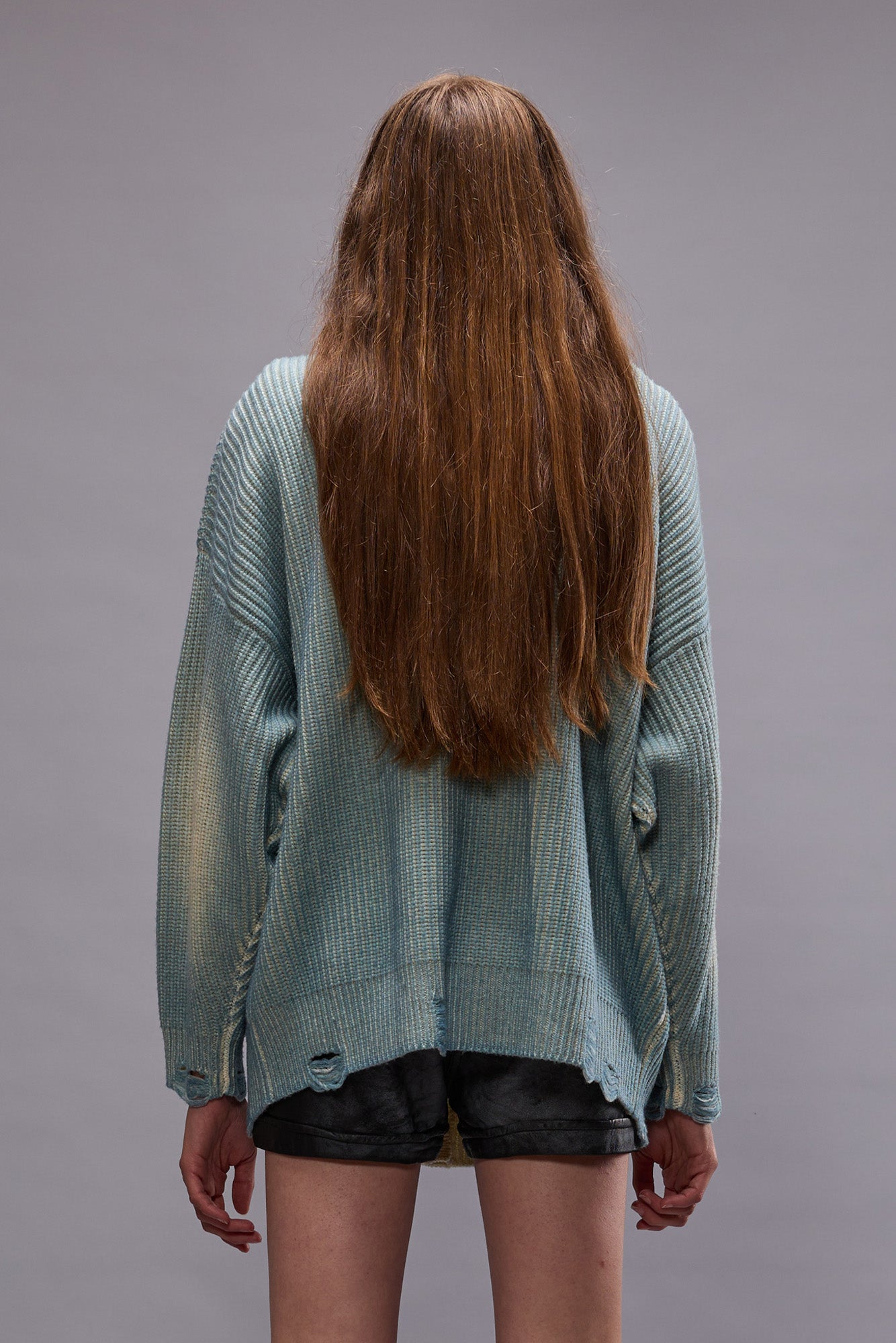 OVERSIZED CARDIGAN - LIGHT SKY BLUE - R13