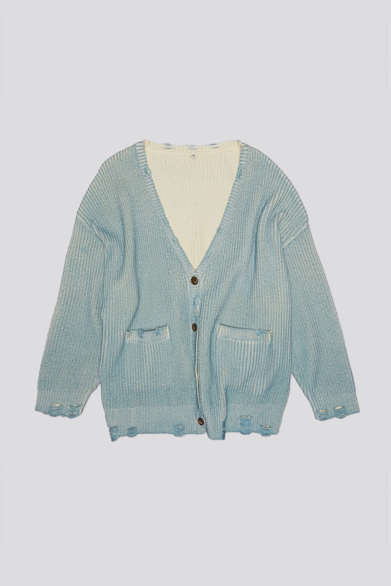 OVERSIZED CARDIGAN - LIGHT SKY BLUE - R13