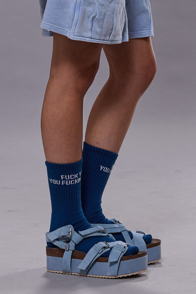 PLATFORM SANDAL - LIGHT BLUE