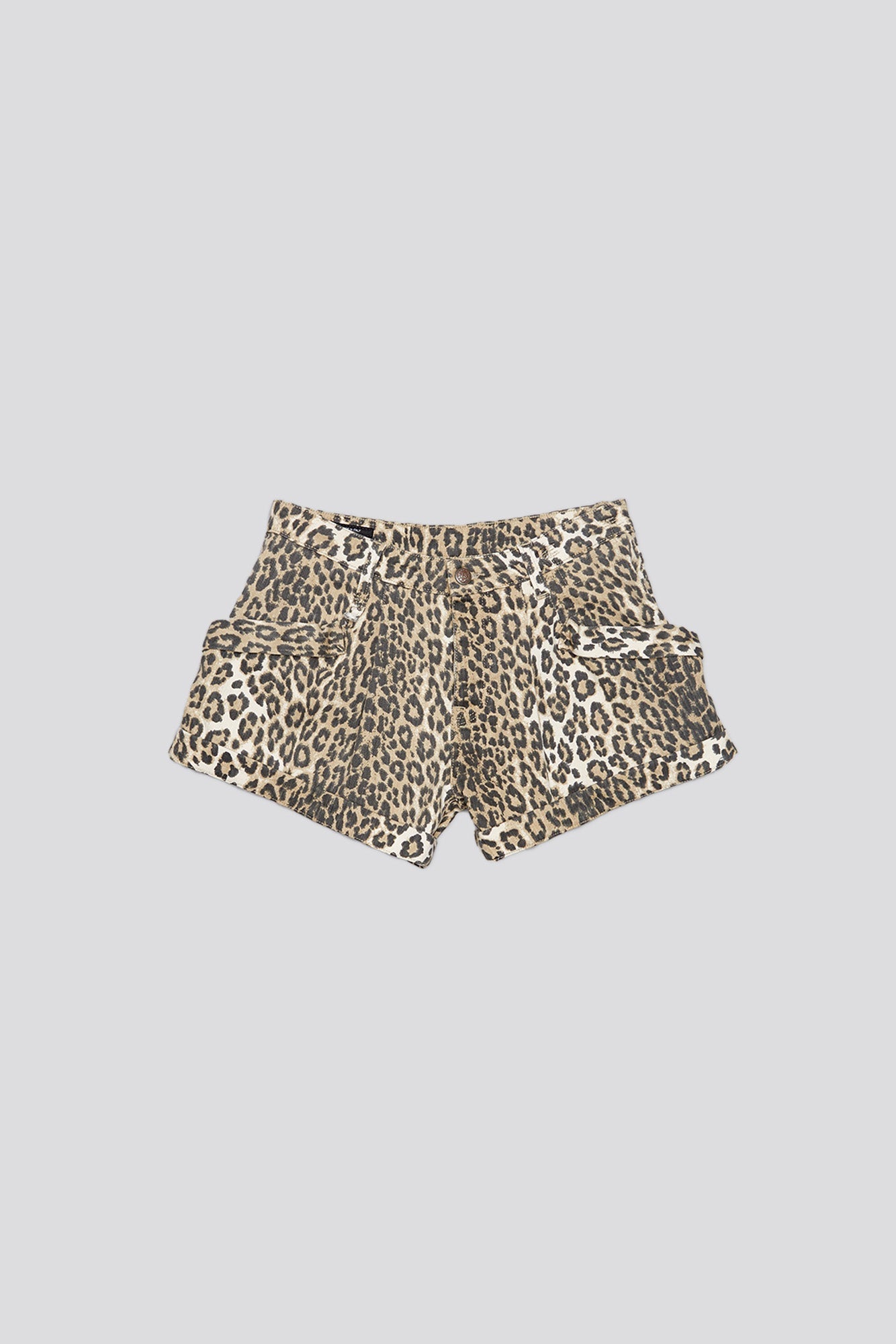 POUCH POCKET SHORTS - ECRU LEOPARD - R13