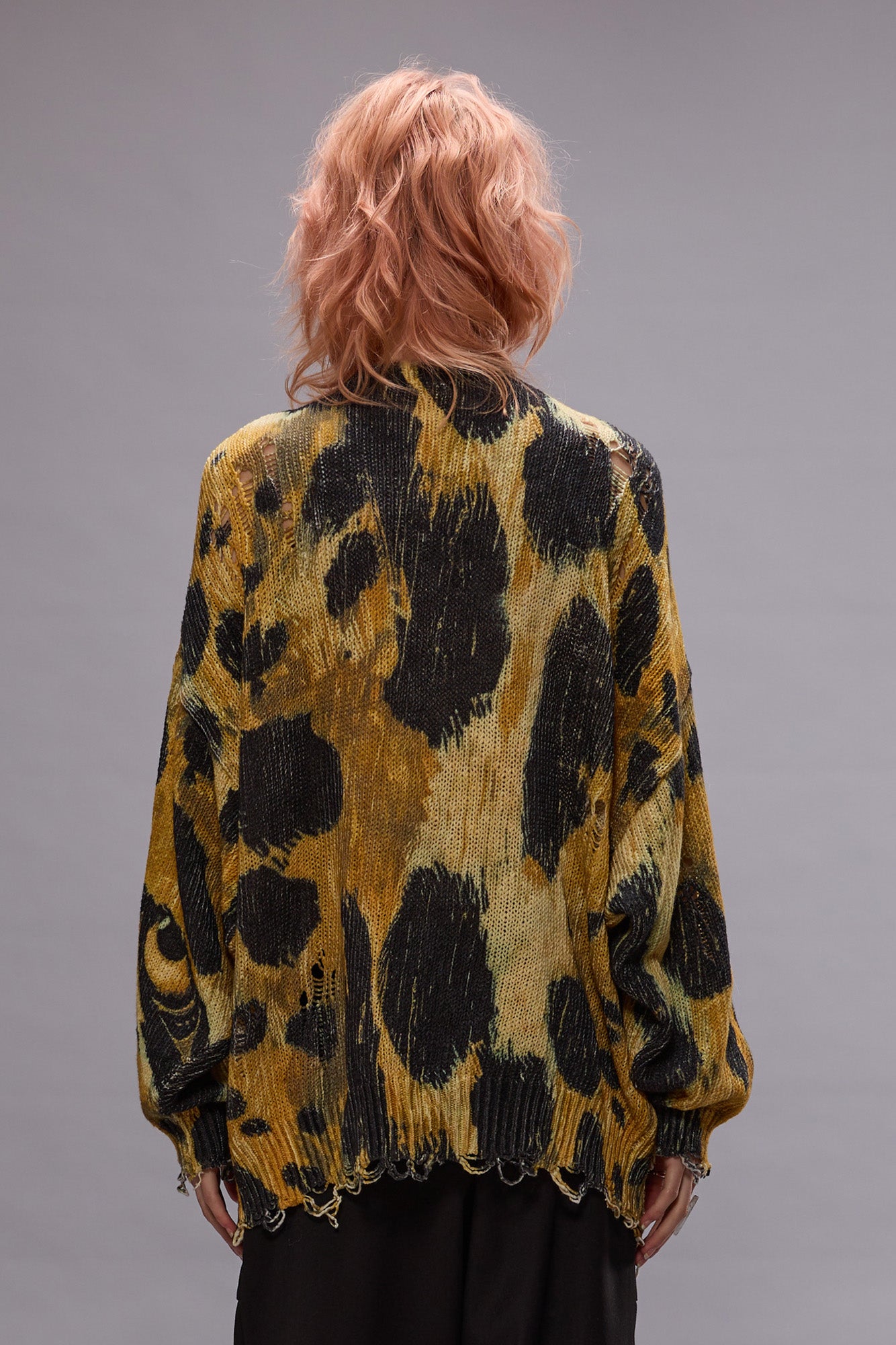 PRINTED OVERSIZED CARDIGAN - LEOPARD - R13