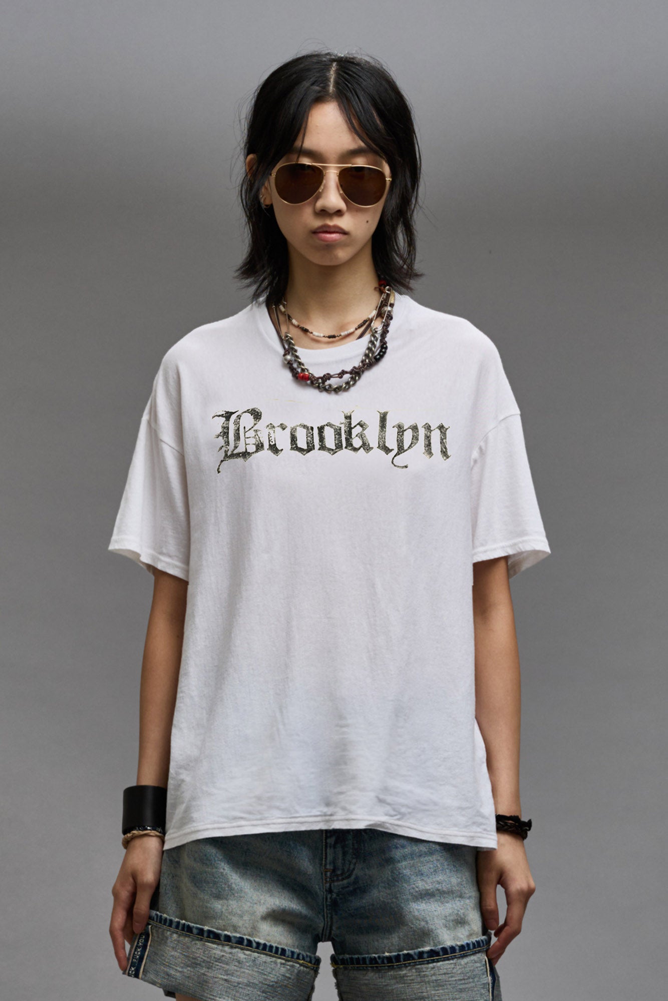 R13 BROOKLYN RELAXED T - ECRU - R13