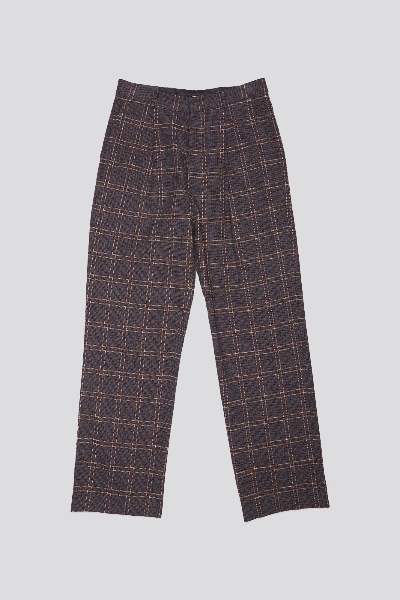 RELAXED TROUSER - DARK BROWN PLAID - R13