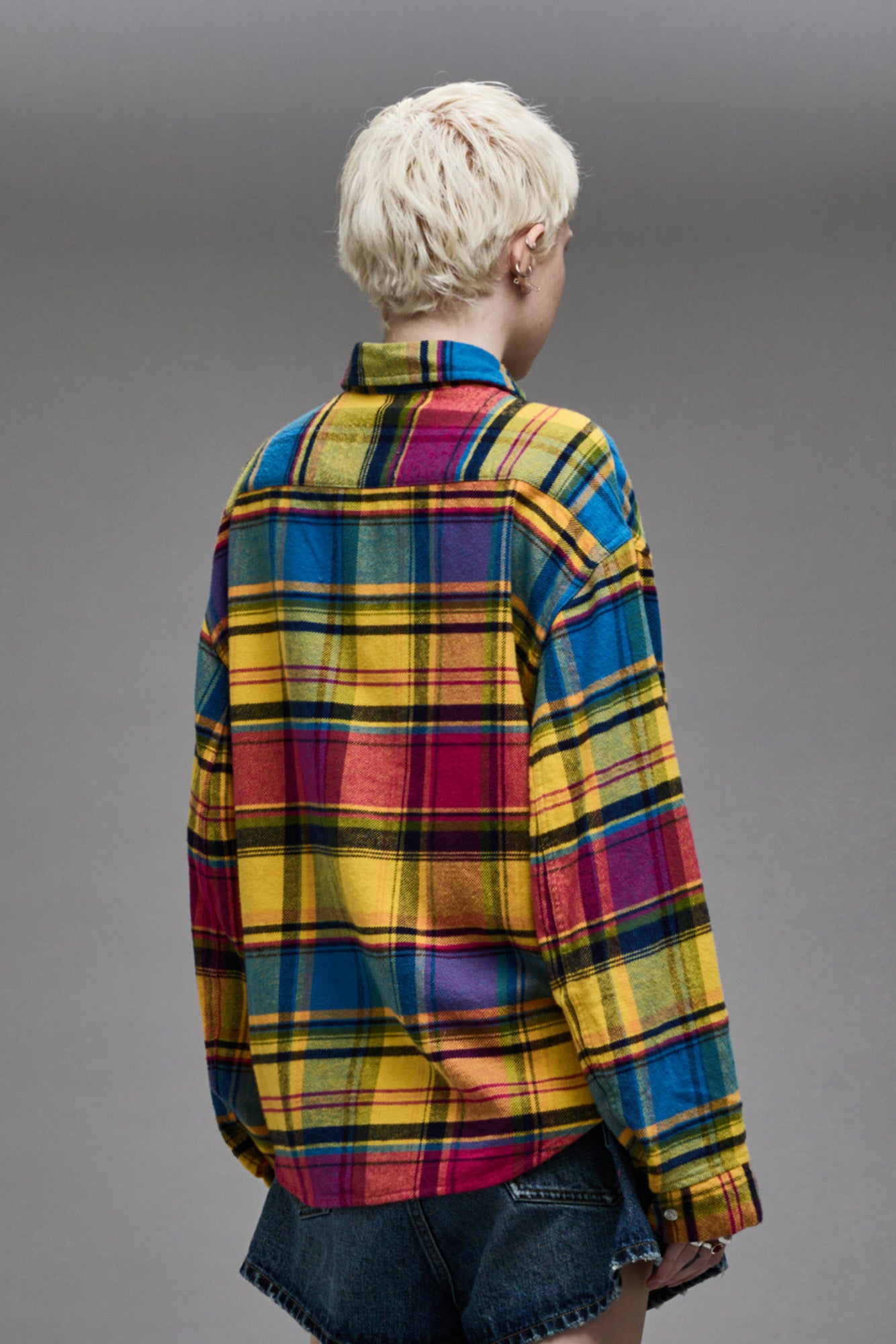 RELAXED WORKSHIRT - RAINBOW PLAID - R13