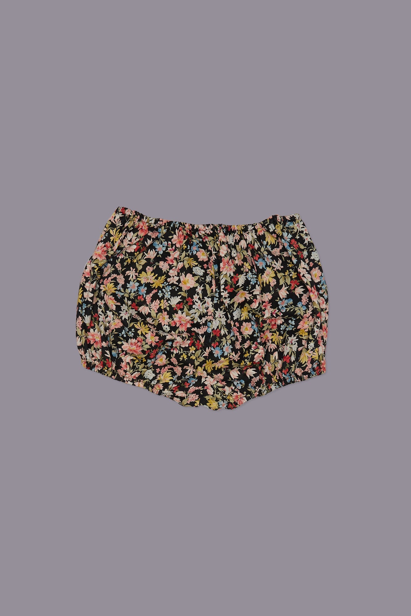 REVERSIBLE BLOOMER SHORT - LAYERED BLACK FLORAL - R13