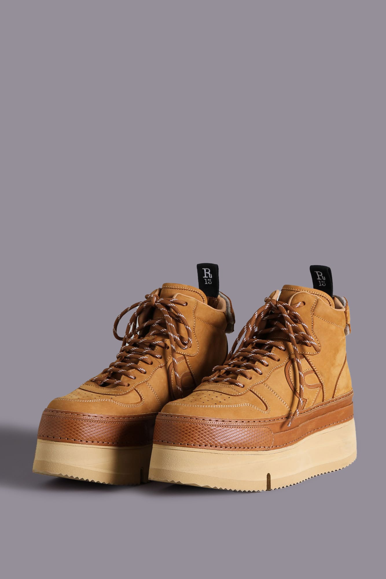 RIOT LEATHER HIGH TOP - TAN NUBUCK - R13