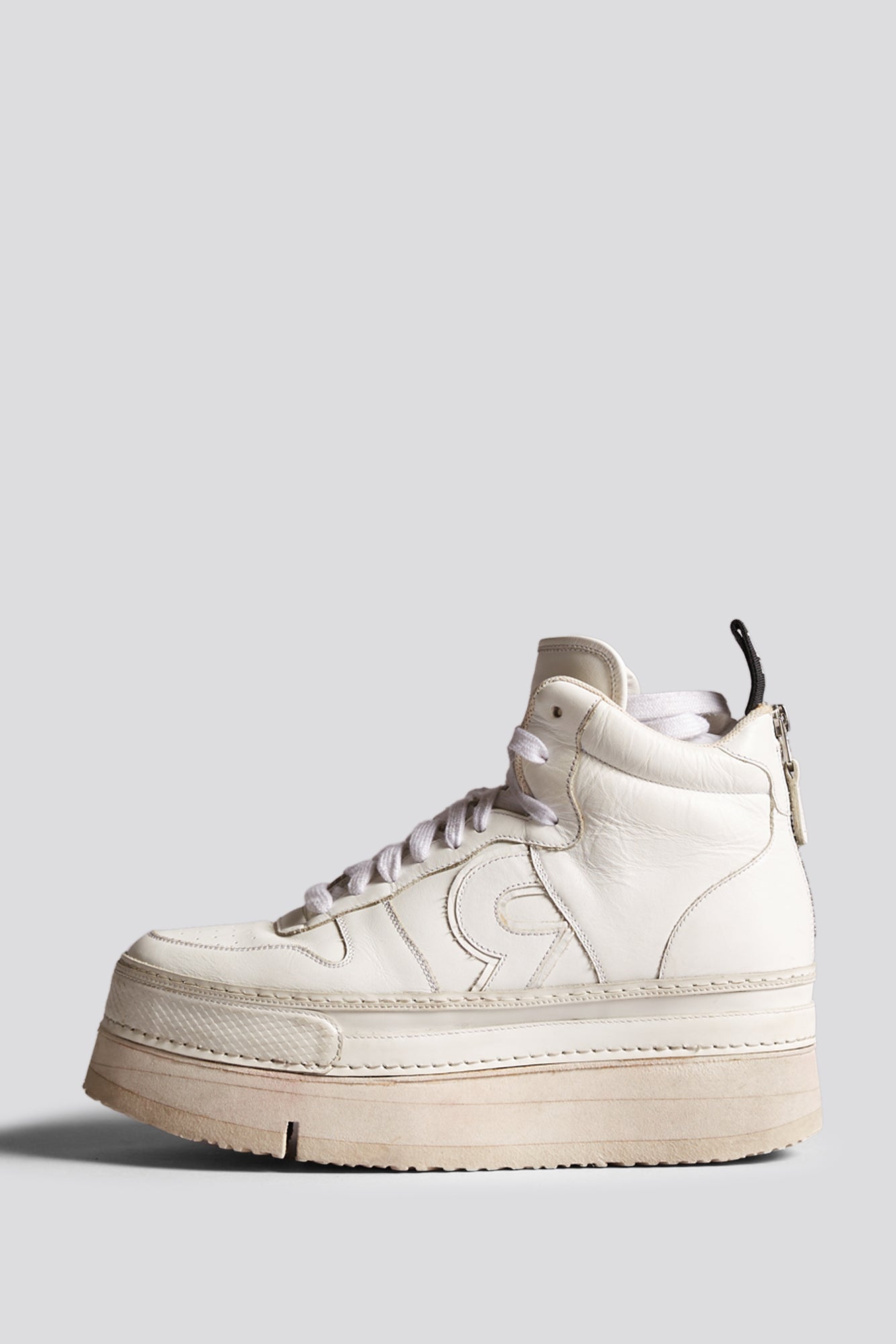 RIOT LEATHER HIGH TOP - WHITE LEATHER - R13