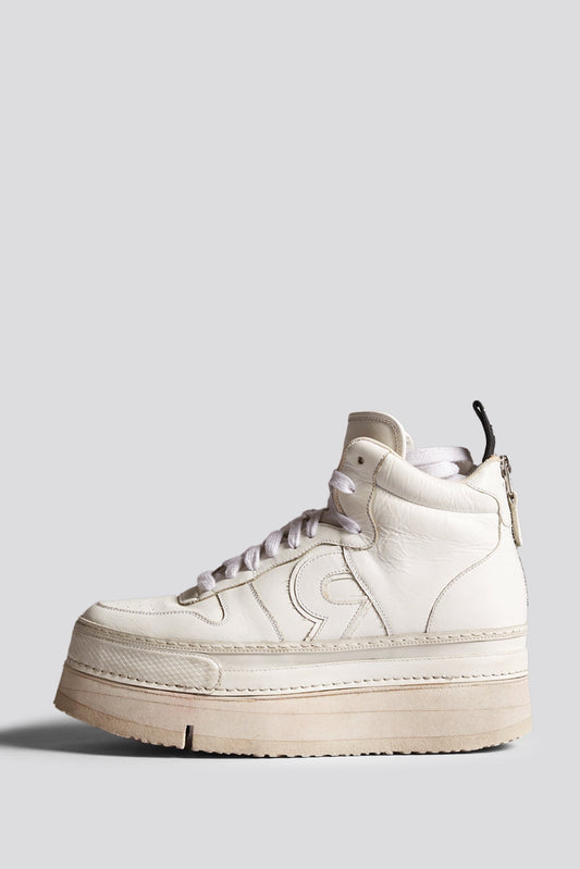 RIOT LEATHER HIGH TOP - WHITE LEATHER - R13