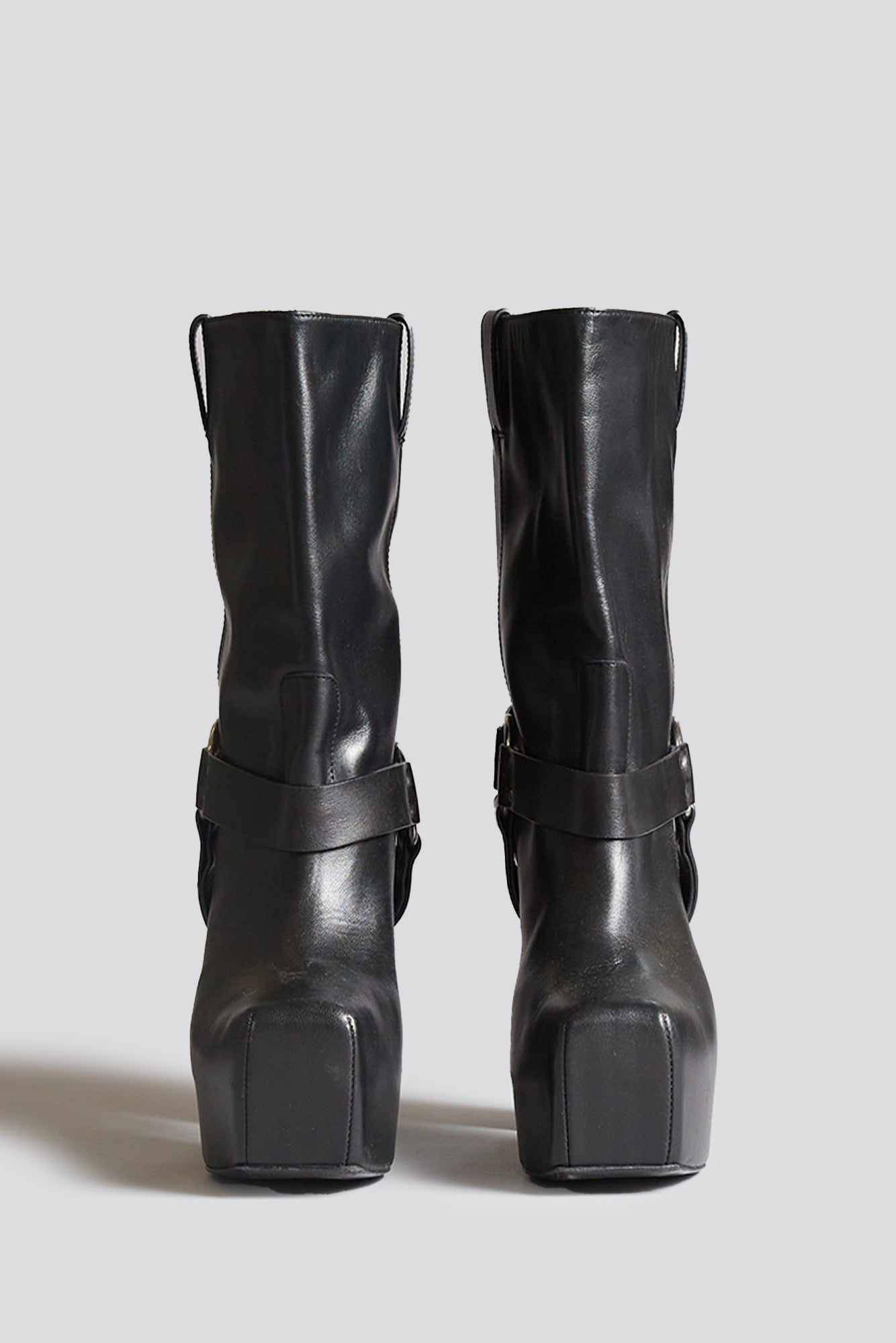 SID HEELED HARNESS BOOT - BLACK LEATHER - R13