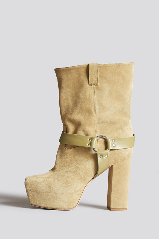 SID HEELED HARNESS BOOT - KHAKI - R13