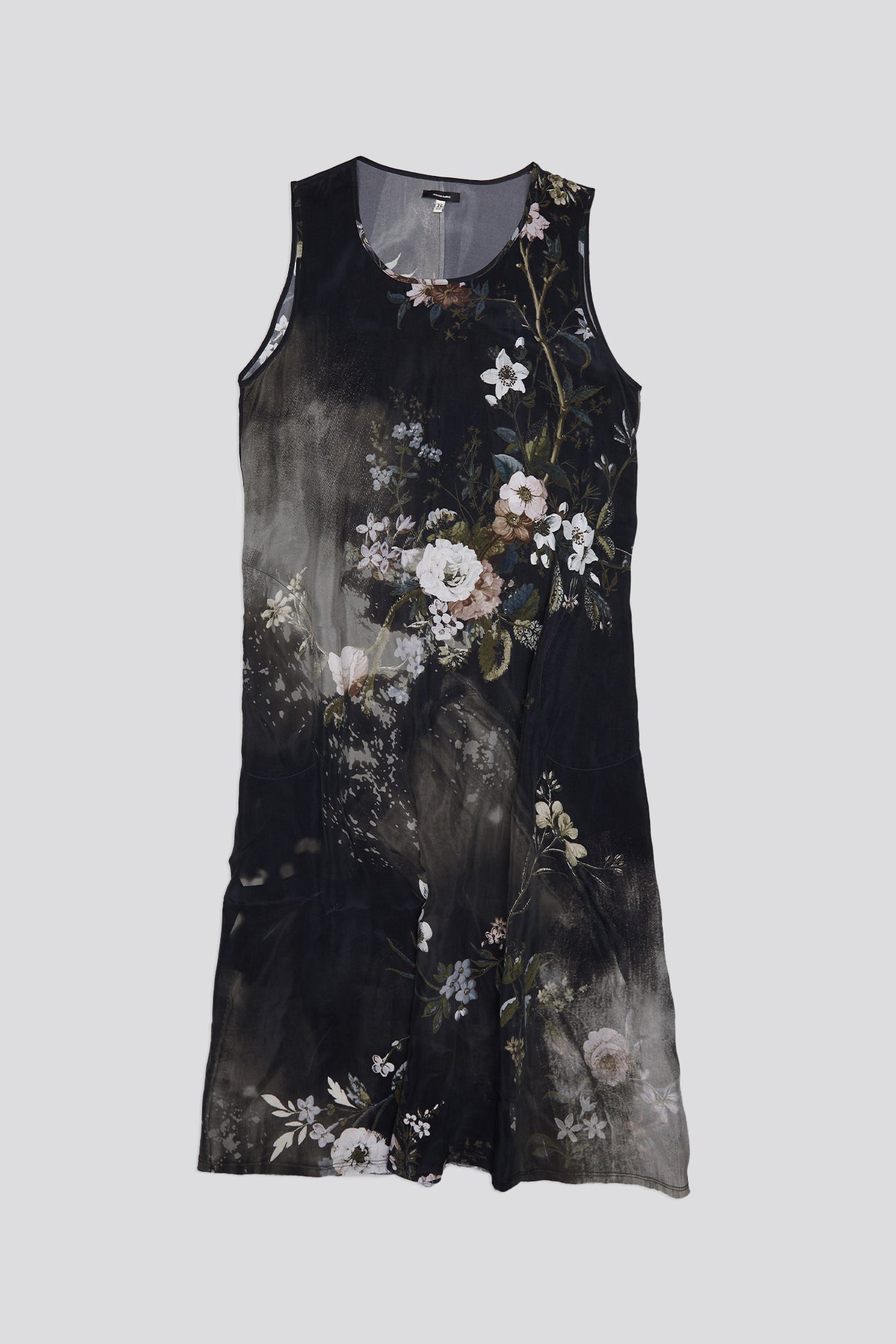 SLEEVELESS MIDI - BLEACHED BLACK FLORAL - R13