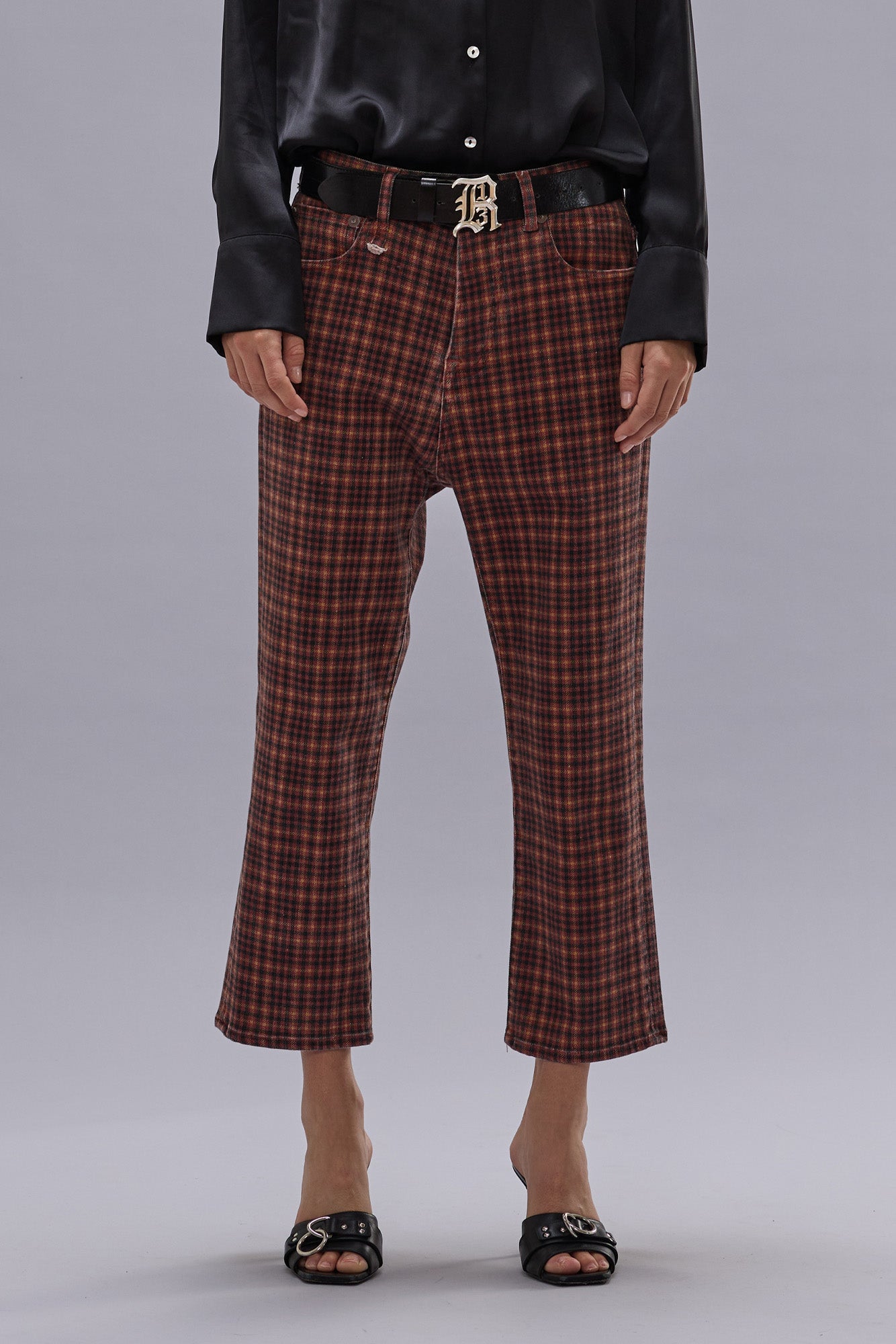 TAILORED DROP - PRINTED AUBURN PLAID - R13