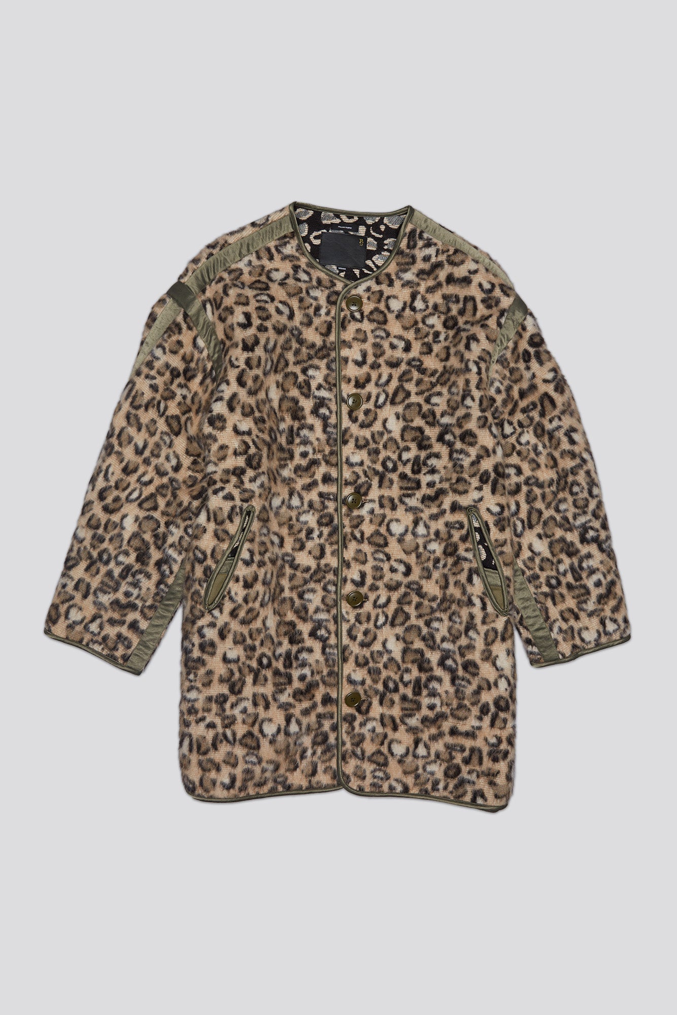 TAPED LINER COAT - WOOLY LEOPARD - R13