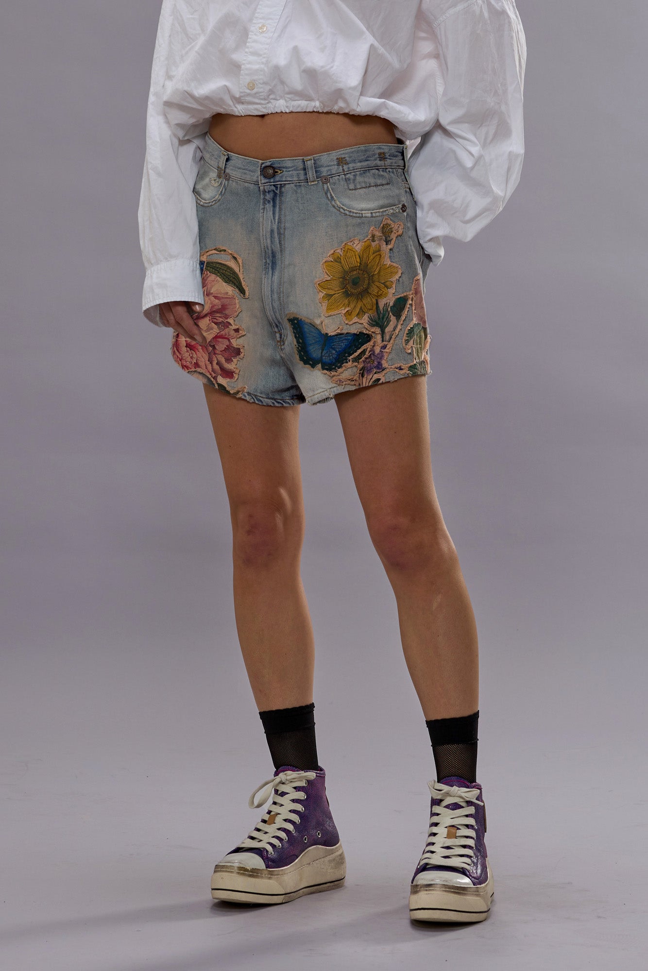 VENTI SHORT - APPLIQUE DENIM